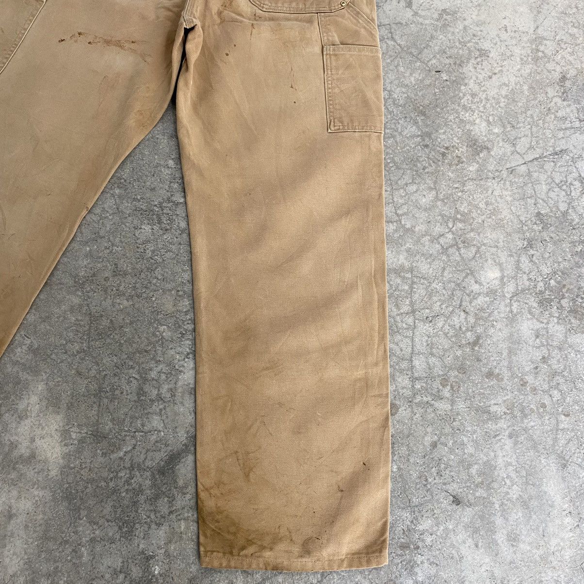 Carhartt VTG Carhartt Double Knee Faded Tan Dirty Carpenter Pants Size US 33 - 16 Thumbnail
