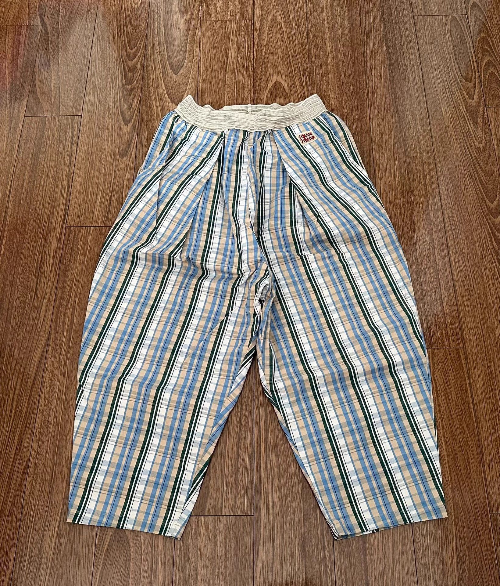 Kapital KAPITAL VINTAGE CHECK Wide Leg Loose Pants New No Tags Size 4 Size 25" / US 0 / IT 36 - 1 Thumbnail