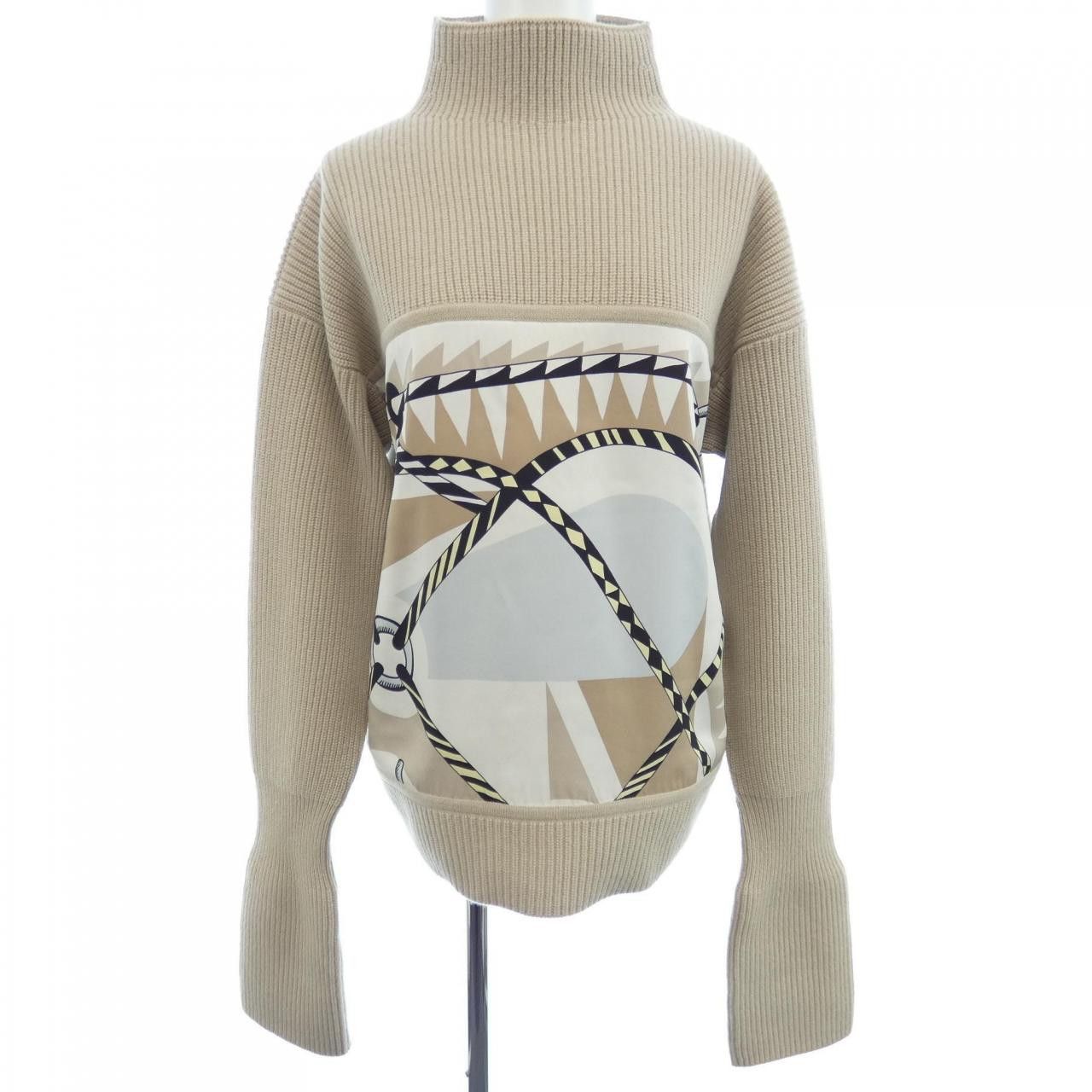 Hermes Hermes Hermes FIGURE ARTISTIQUE cashmere blend knit Textile Tops DUTY FREE for USA Size ONE SIZE - 1 Thumbnail