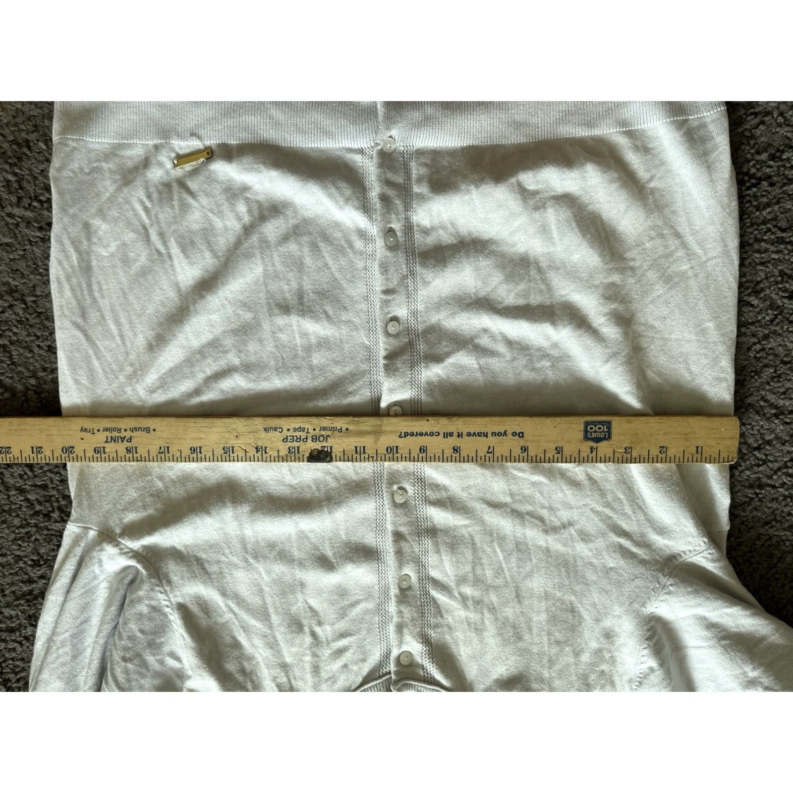 Ellen Tracy VINTAGE Ellen Tracy Cardigan Womens XL Ivory White 3/4 Sleeve Button Front Viscose Blend Women Clothing Size XL / US 12-14 / IT 48-50 - 4 Thumbnail