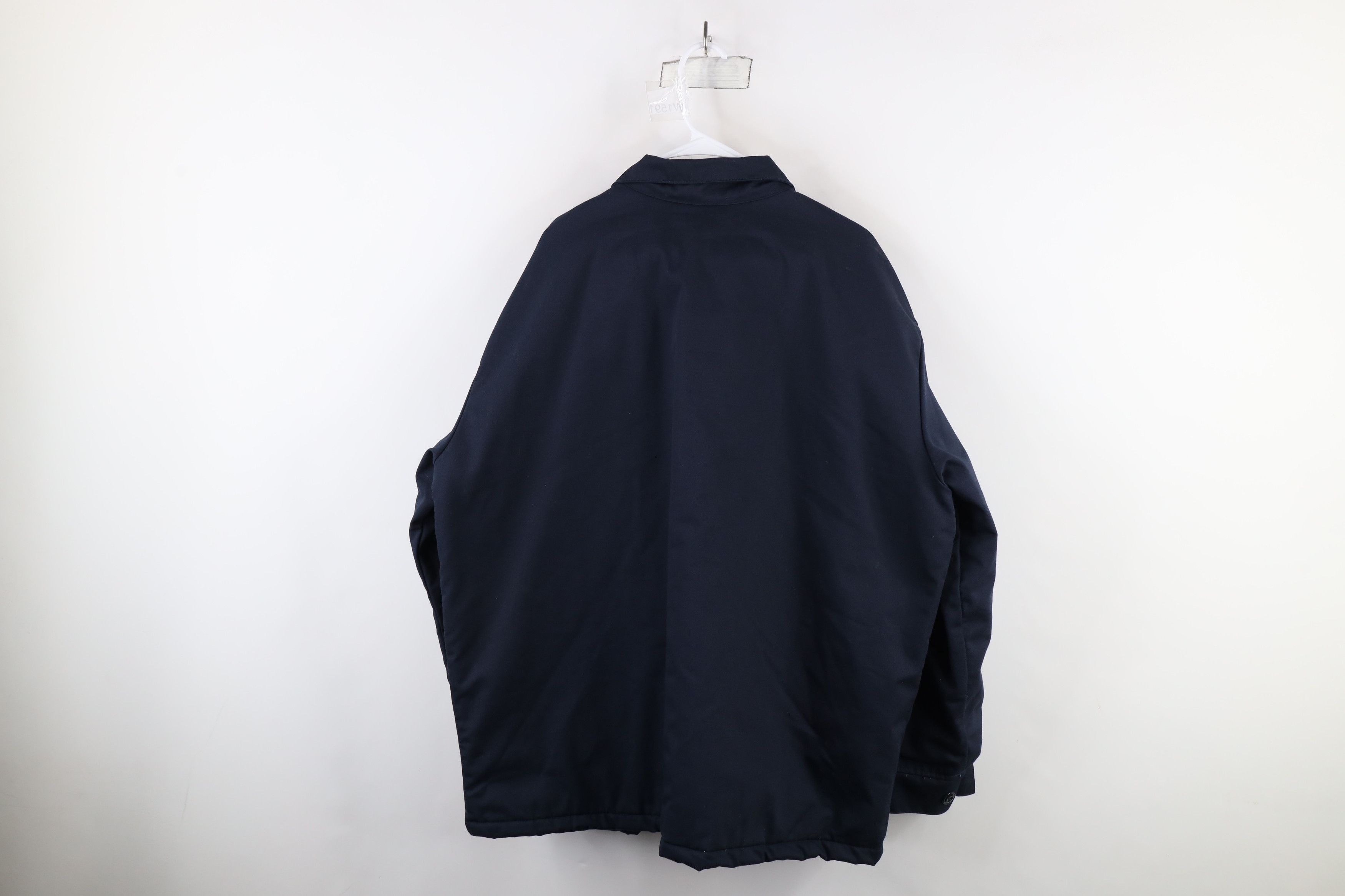 Vintage Vintage 90s Streetwear Workwear Mechanic Jacket Navy Blue Size US XL / EU 56 / 4 - 12 Thumbnail