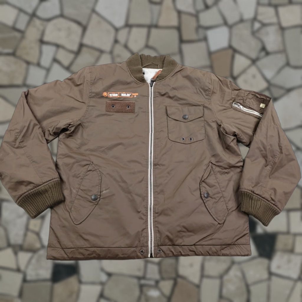 Burton Analog Burton Jacket Mens Medium Brown Gray Reversible Bomber Snowboard Coat Zip Size US M / EU 48-50 / 2 - 1 Thumbnail