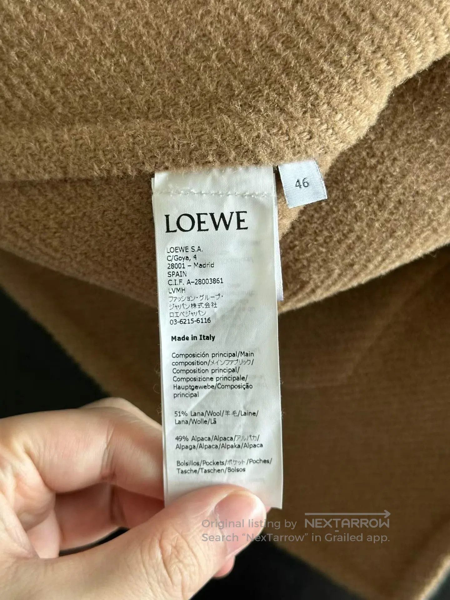 Loewe Loewe Wool coat jacket| Size L / US 10 / IT 46 - 4 Thumbnail