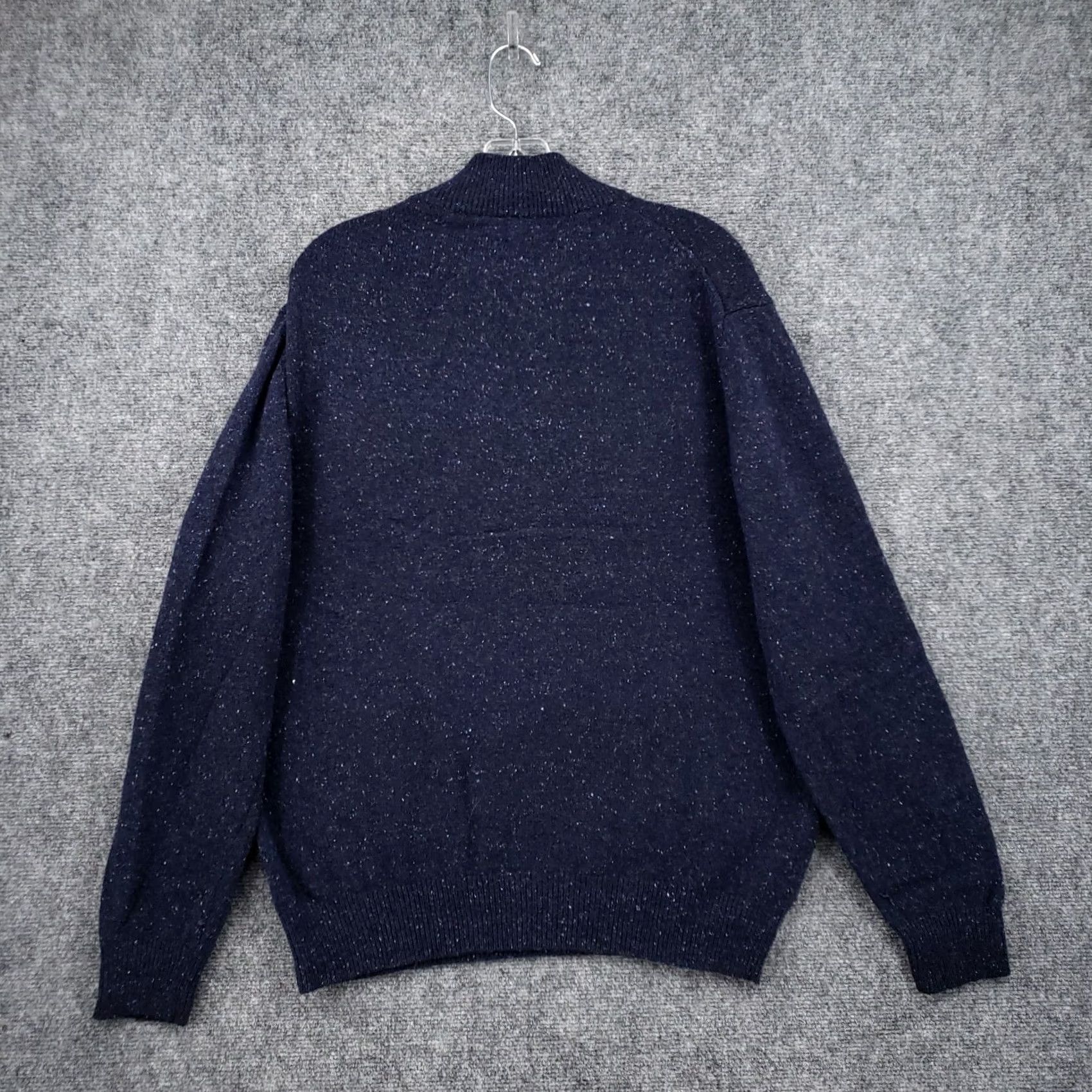 Jos. A. Bank Jos. A. Bank Sweater Mens Large Blue Lambswool 1/4 Zip Mock Neck Pullover Knit Size US L / EU 52-54 / 3 - 2 Thumbnail