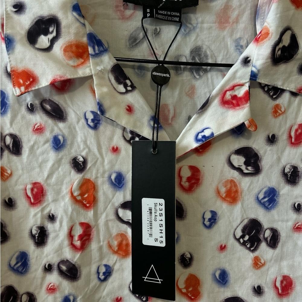 Designer BNWT Elevenparis Men's Skull Print Short Sleeve Shirt Size US S / EU 44-46 / 1 - 5 Thumbnail