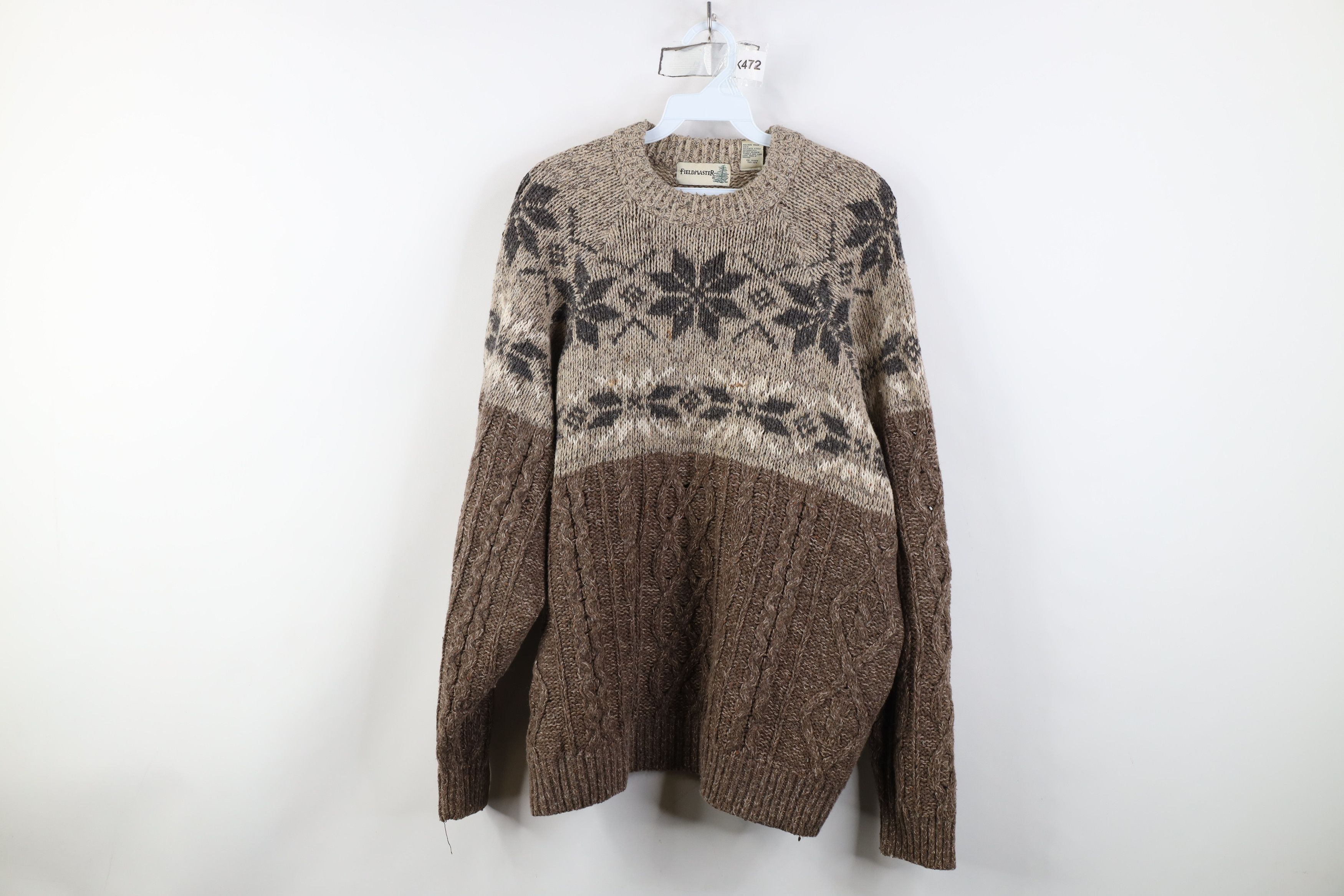 Vintage Vintage 90s Streetwear Fisherman Cable Knit Sweater Size US XL / EU 56 / 4 - 1 Thumbnail