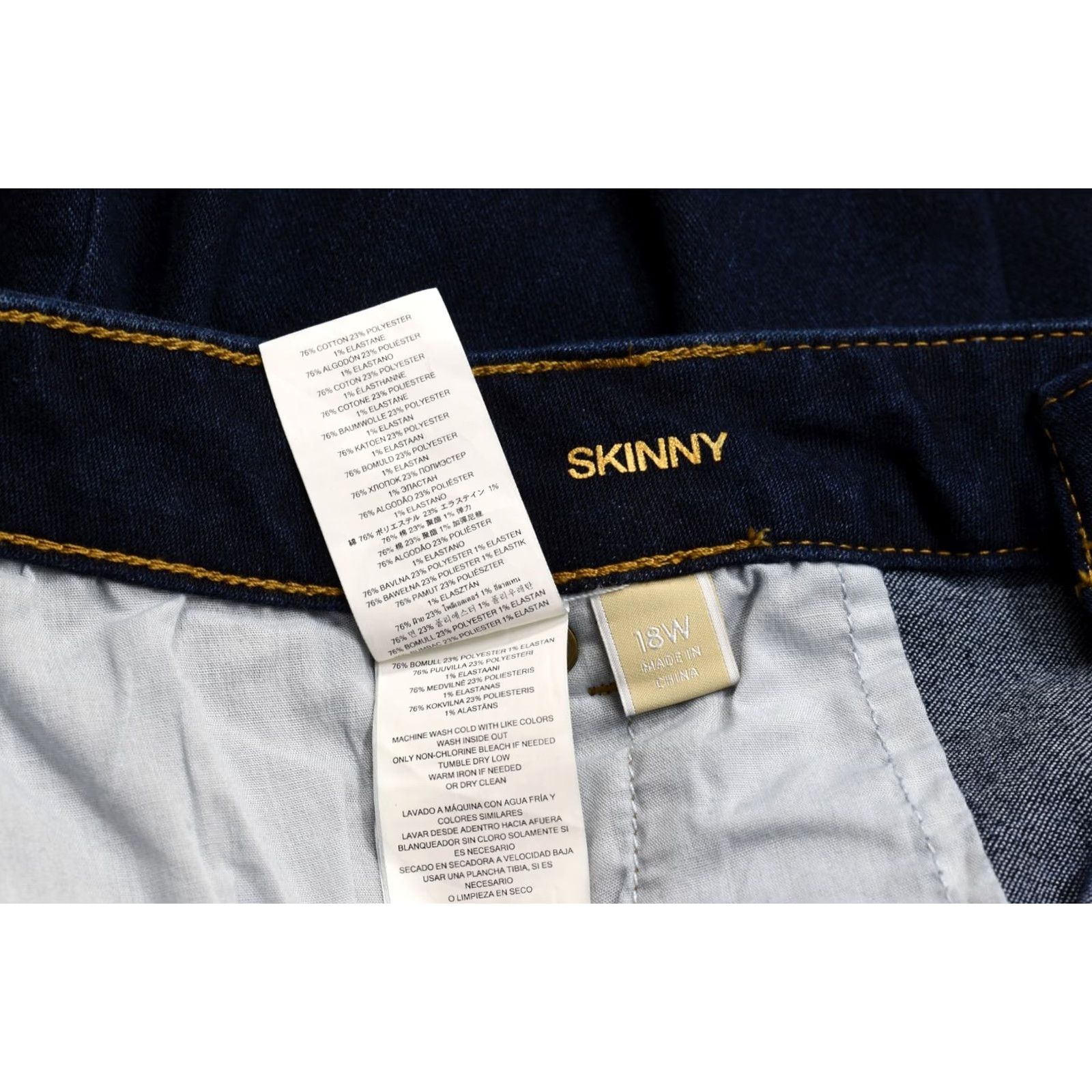 Michael Kors Michael Kors Skinny Jeans Women 18W Overdyed Indigo Dark Wash Stretch Denim NWT Size 40" / US 18 - 5 Thumbnail