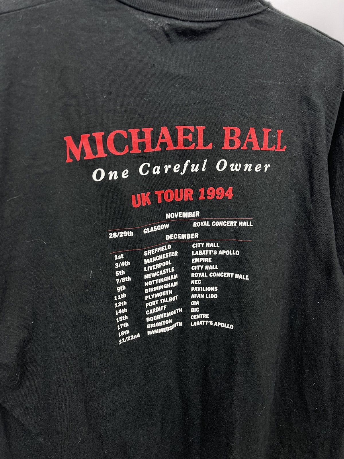 Vintage Michael Ball 1994 Vintage T-Shirt Size L Black Made in S.A.R Size US L / EU 52-54 / 3 - 5 Thumbnail