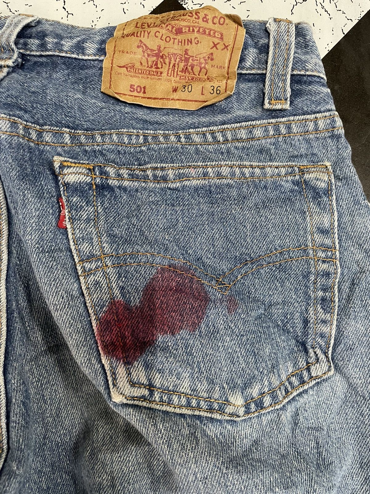 Levi's Vintage Clothing Levi's 501 vintage x Distressed denim Size US 29 - 3 Thumbnail