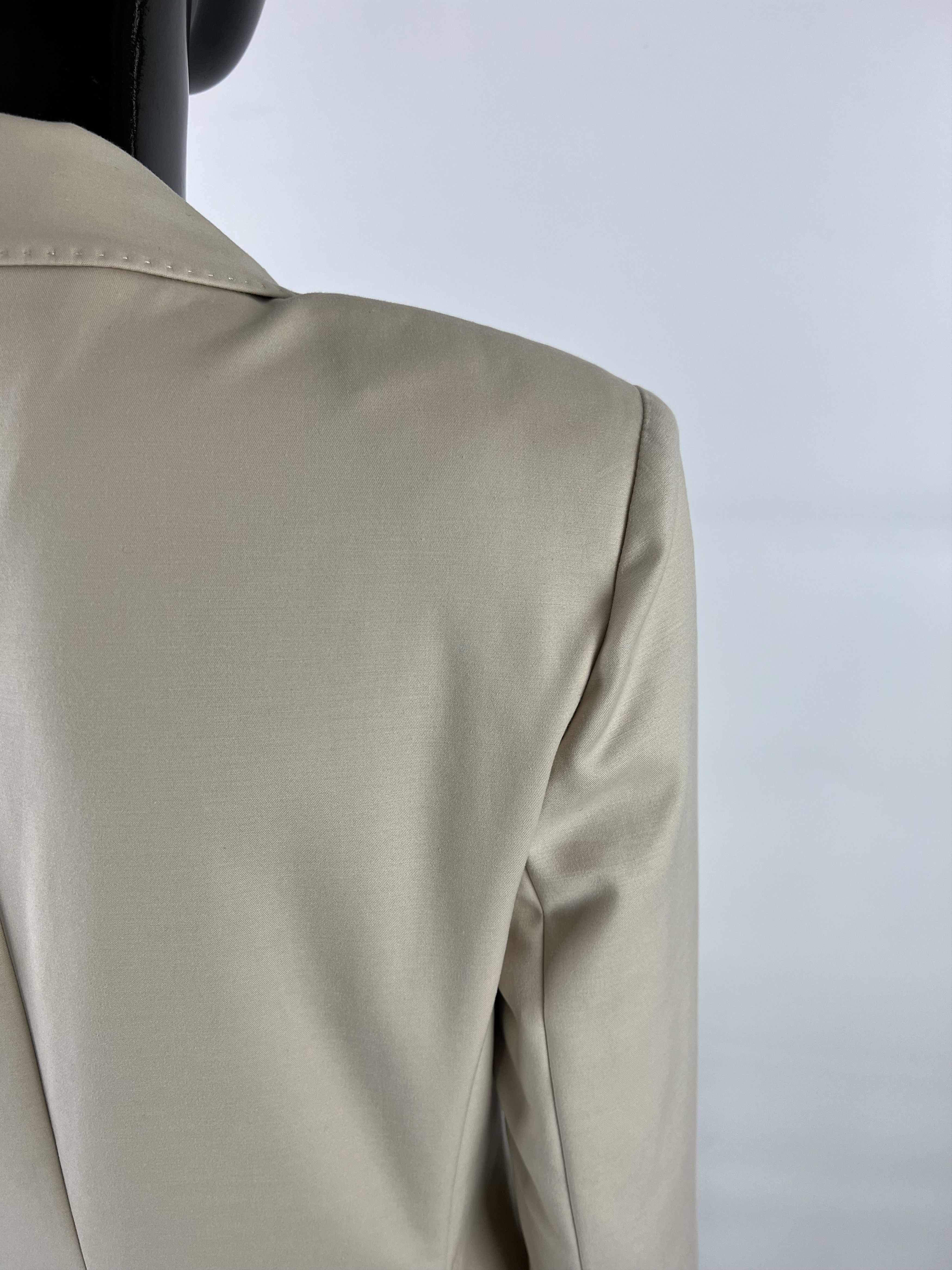 Designer Laurel Women's Beige Cotton Pant Suit Size US8 IT44 GB12 Size M / US 6-8 / IT 42-44 - 4 Thumbnail