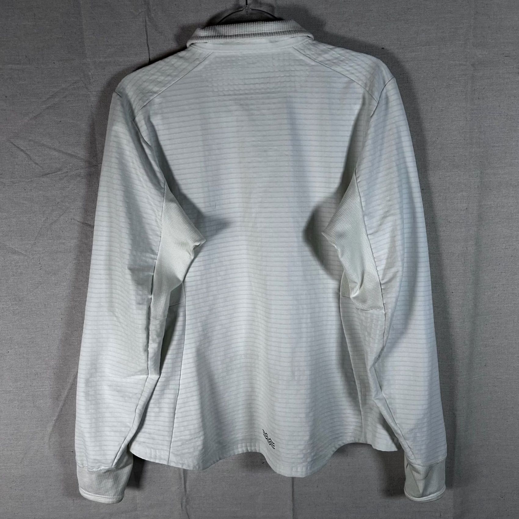 Vintage Janji Womens Stormrunner Fleece Jacket White Grid Full Zip Running XL Size XL / US 12-14 / IT 48-50 - 4 Thumbnail