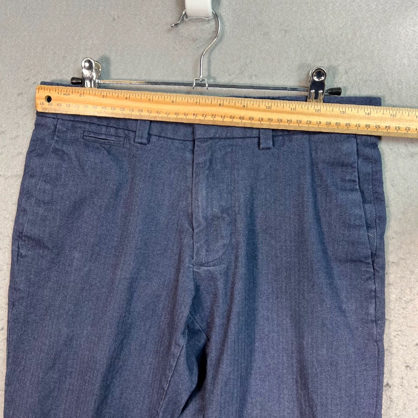 Banana Republic Banana Republic Pants Men 28 x 30 Slim Tapered Blue Cotton Blend Chino Flat Front Casual Vintage No 8/10 Mens Size US 28 / EU 44 - 5 Thumbnail