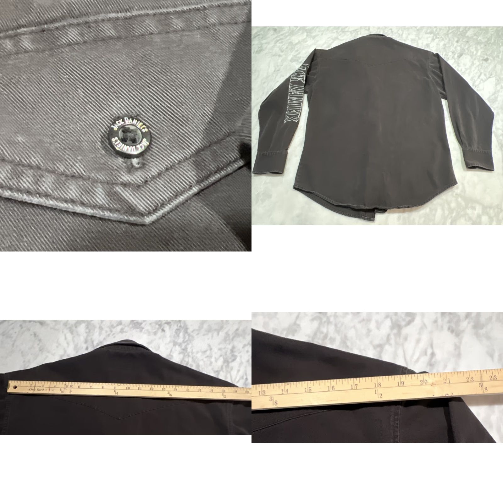 Logo 7 VINTAGE Jack Daniels Shirt Mens L Black Long Sleeve Button Front Embroidered Logo Size US L / EU 52-54 / 3 - 8 Thumbnail