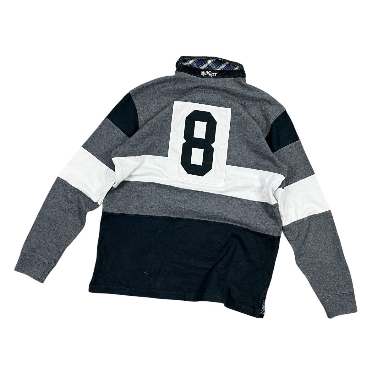 Tommy Hilfiger Tommy Hilfiger Men's Rugby Shirt Long Sleeve Grey Black Sz L Size US L / EU 52-54 / 3 - 2 Thumbnail