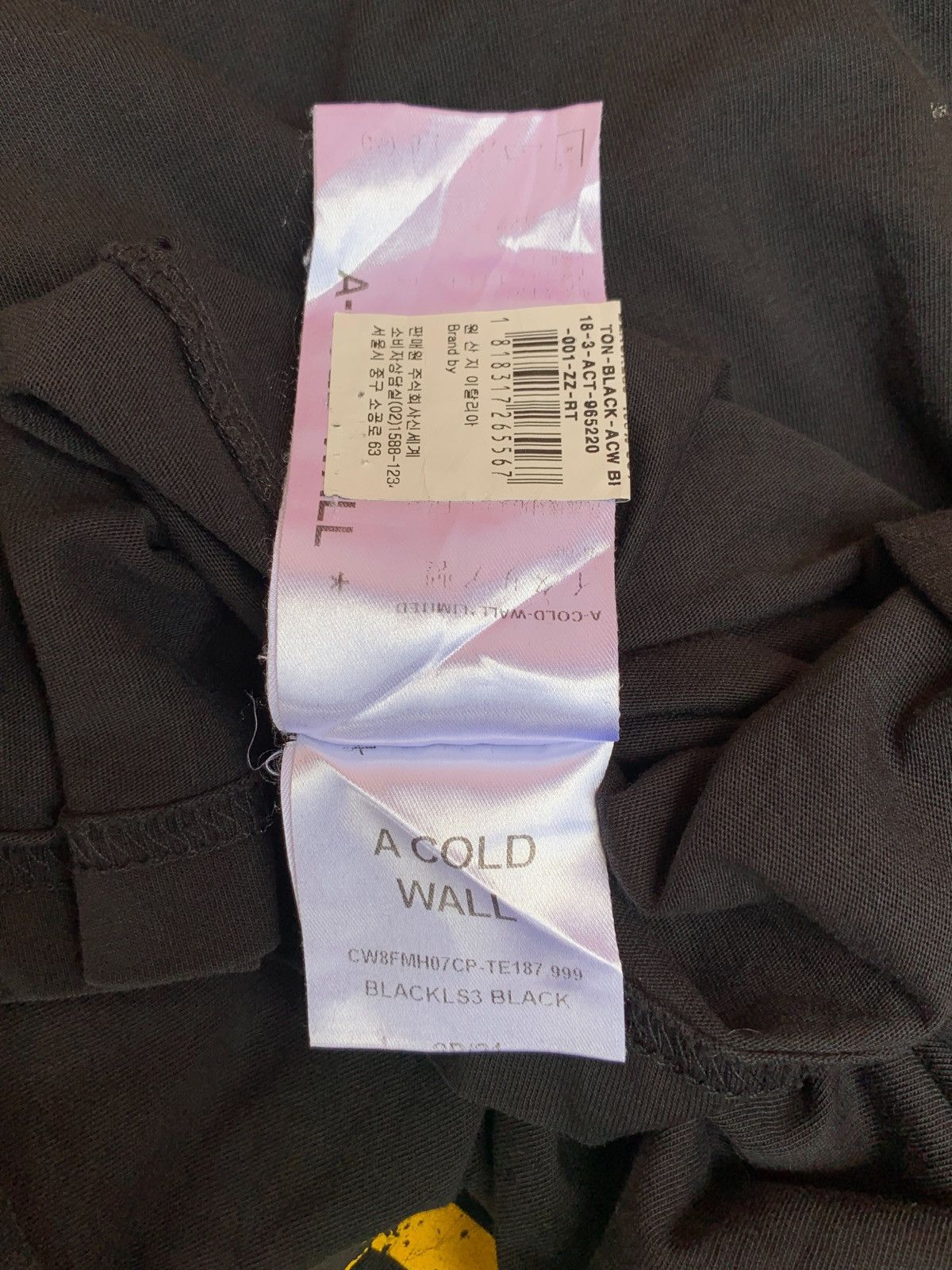 A-COLD-WALL* ACW long sleeve bracket logo tee Size US S / EU 44-46 / 1 - 15 Thumbnail
