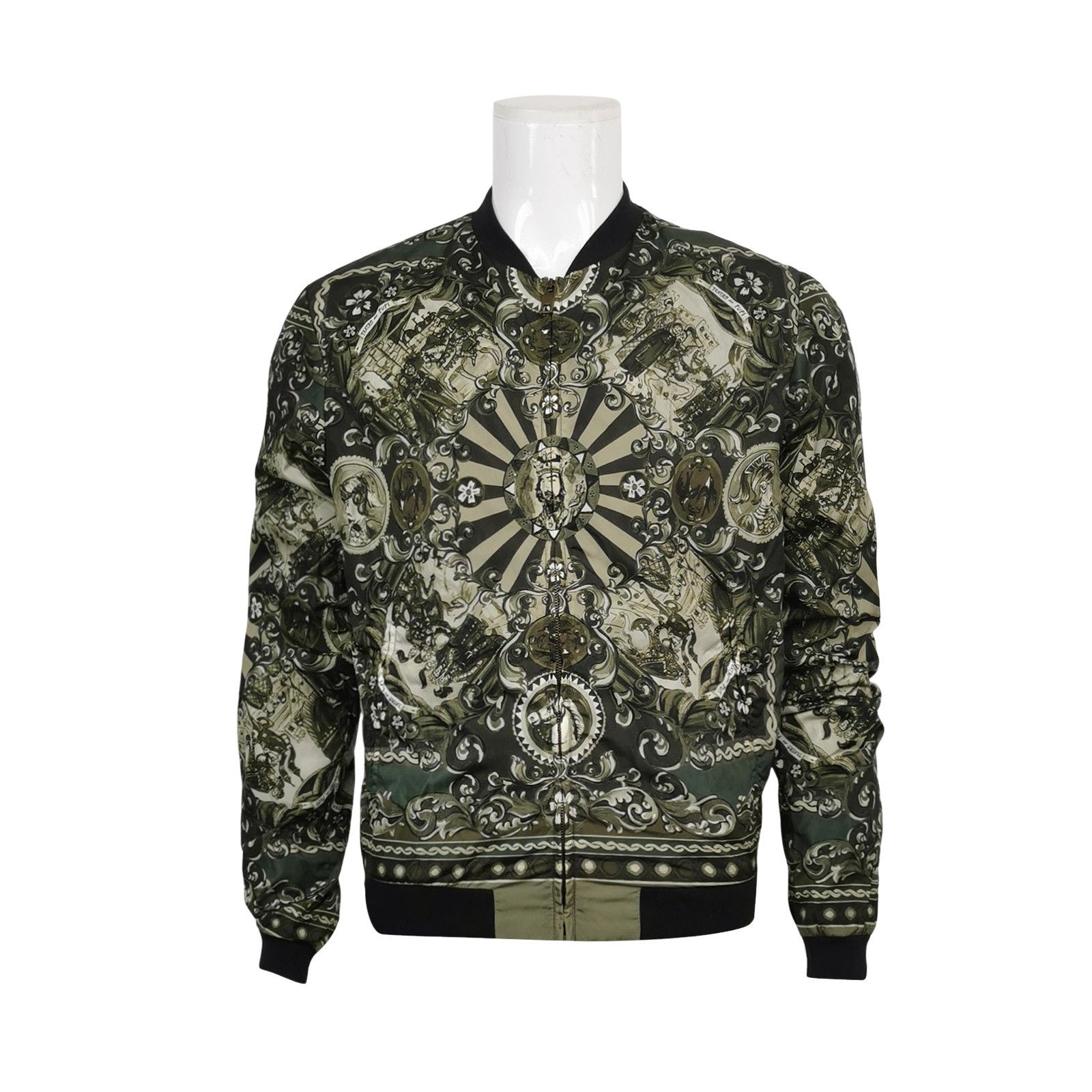 Dolce & Gabbana Dolce & Gabbana Ornate Print Bomber Jacket 48 Size US M / EU 48-50 / 2 - 1 Thumbnail