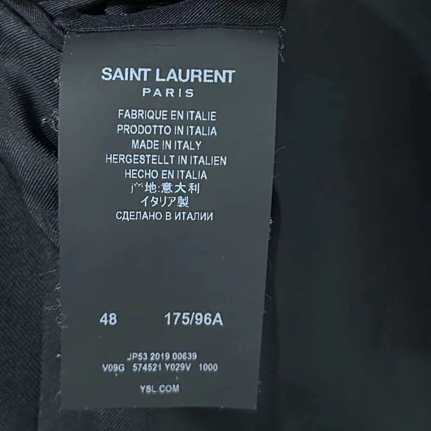 Saint Laurent Paris Saint Laurent Black Double-Breasted Peak Blazer 48 Size 48R - 4 Thumbnail