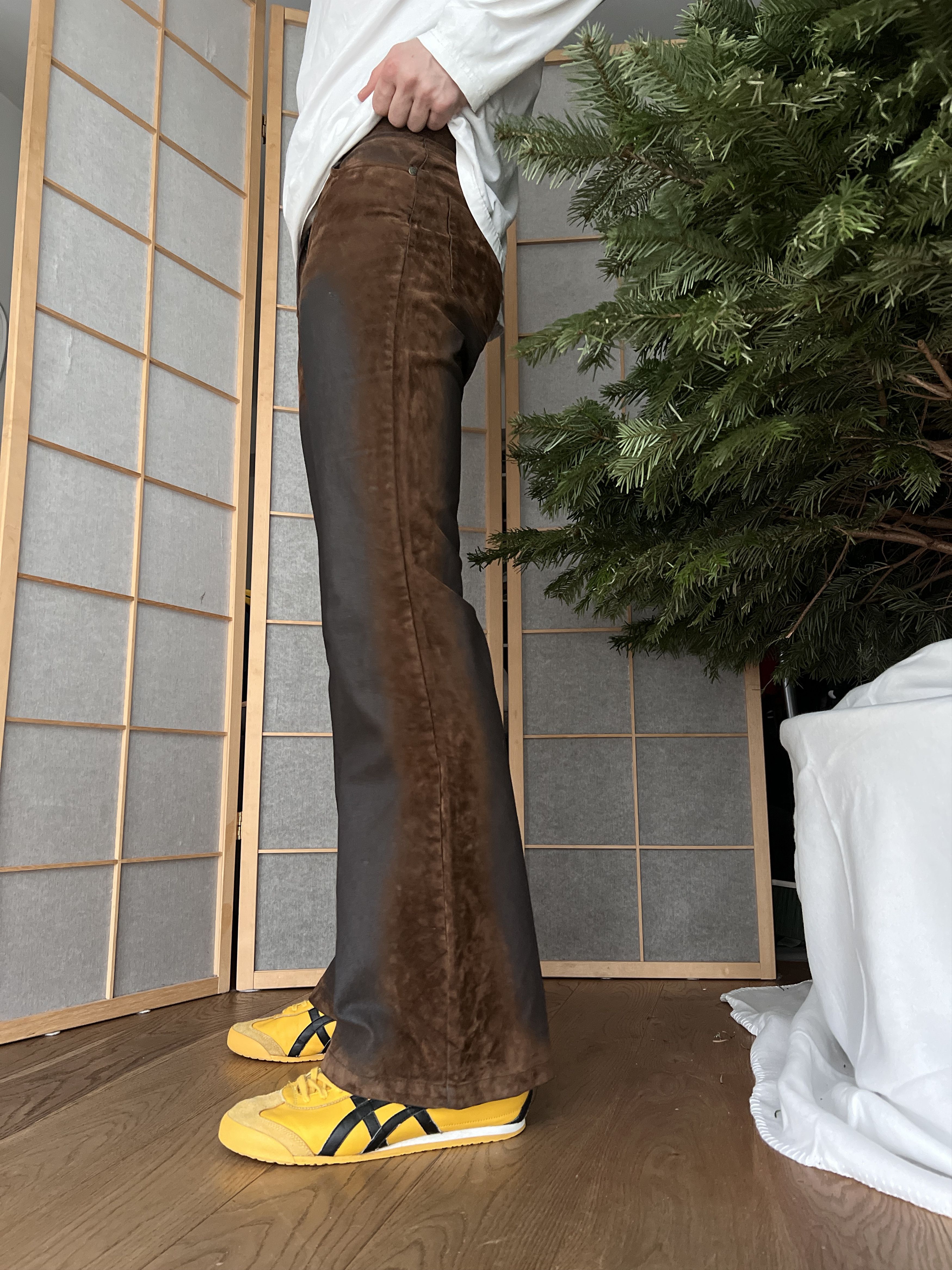Hysteric Glamour Crazy! Avant Garde Boot cut flared pants dirty y2k Japanese Size 29" - 3 Thumbnail