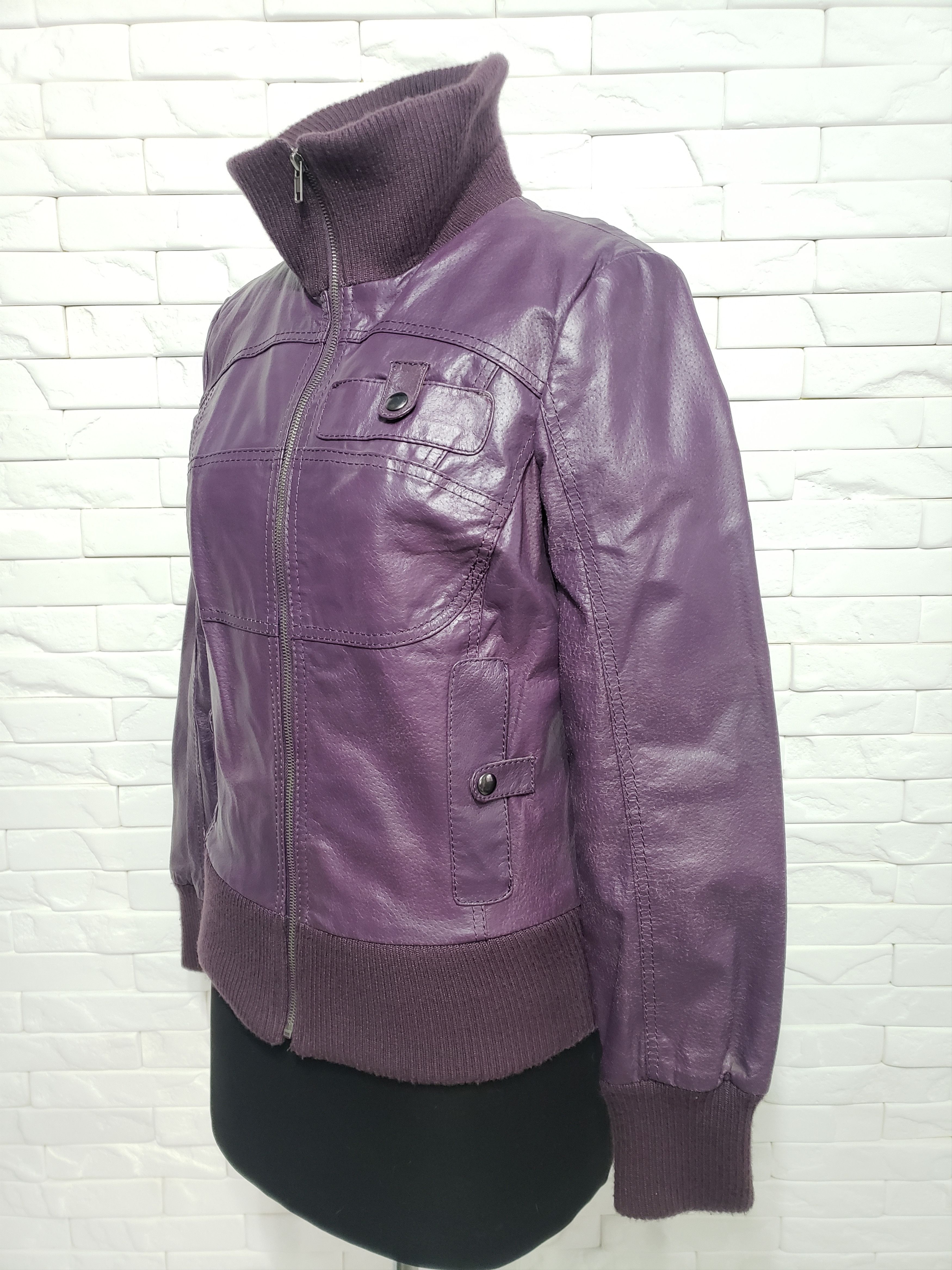 Genuine Leather Women's leather jacket. Size L / US 10 / IT 46 - 2 Thumbnail