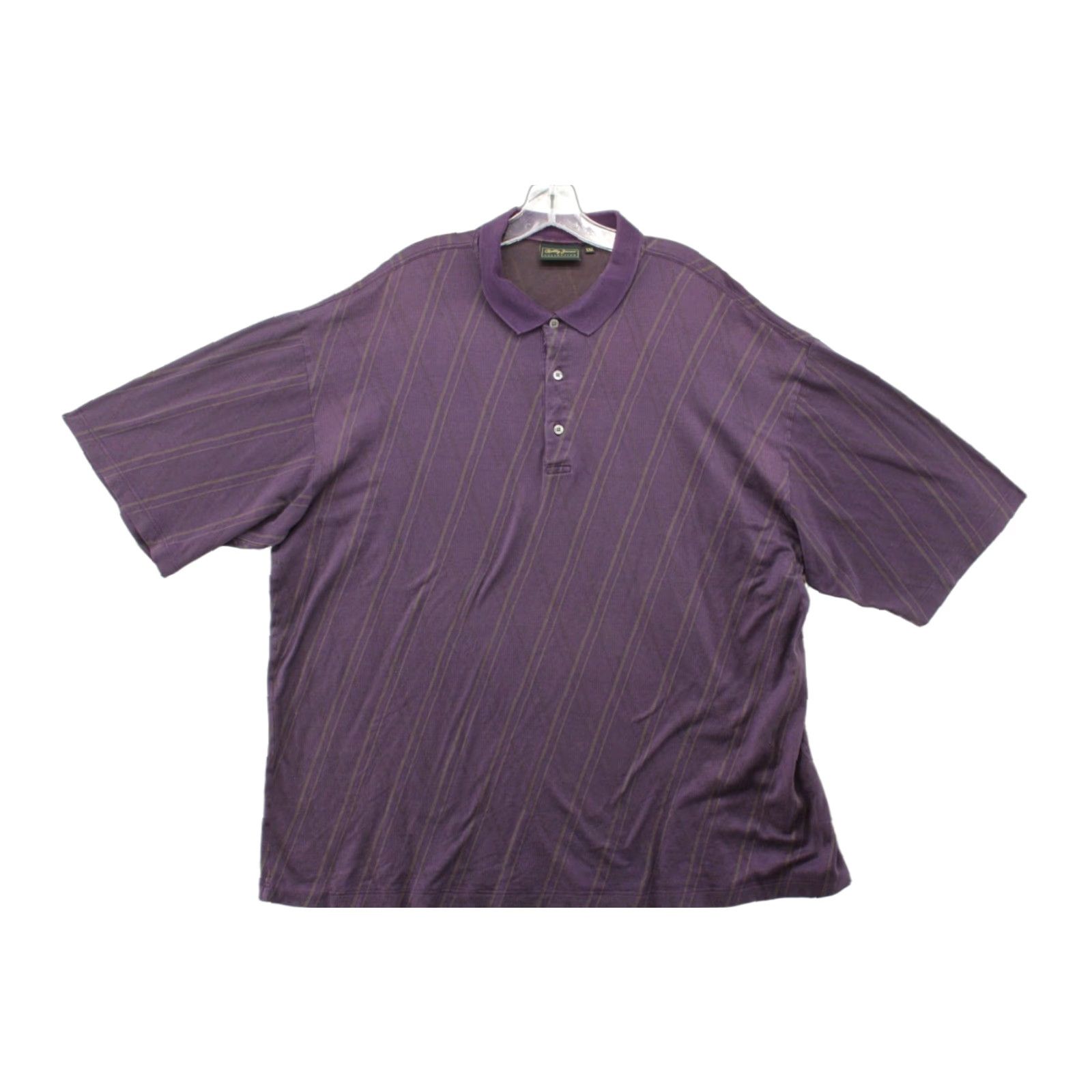 Vintage Bobby Jones Shirt Adult XXL Purple Stripes Polo Embroidered Preppy Italy Golf Mens Size US XXL / EU 58 / 5 - 1 Thumbnail