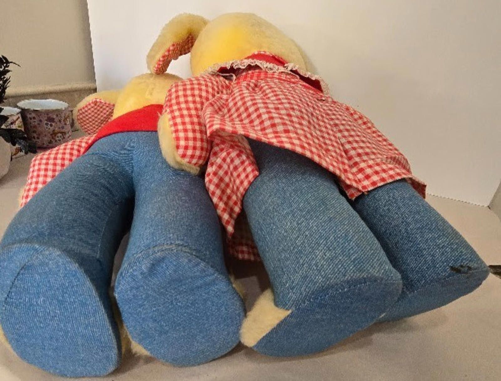 Guns N' Roses Gund Vintage Boy and Girl Bunny Set 19" Standing Size ONE SIZE - 3 Thumbnail