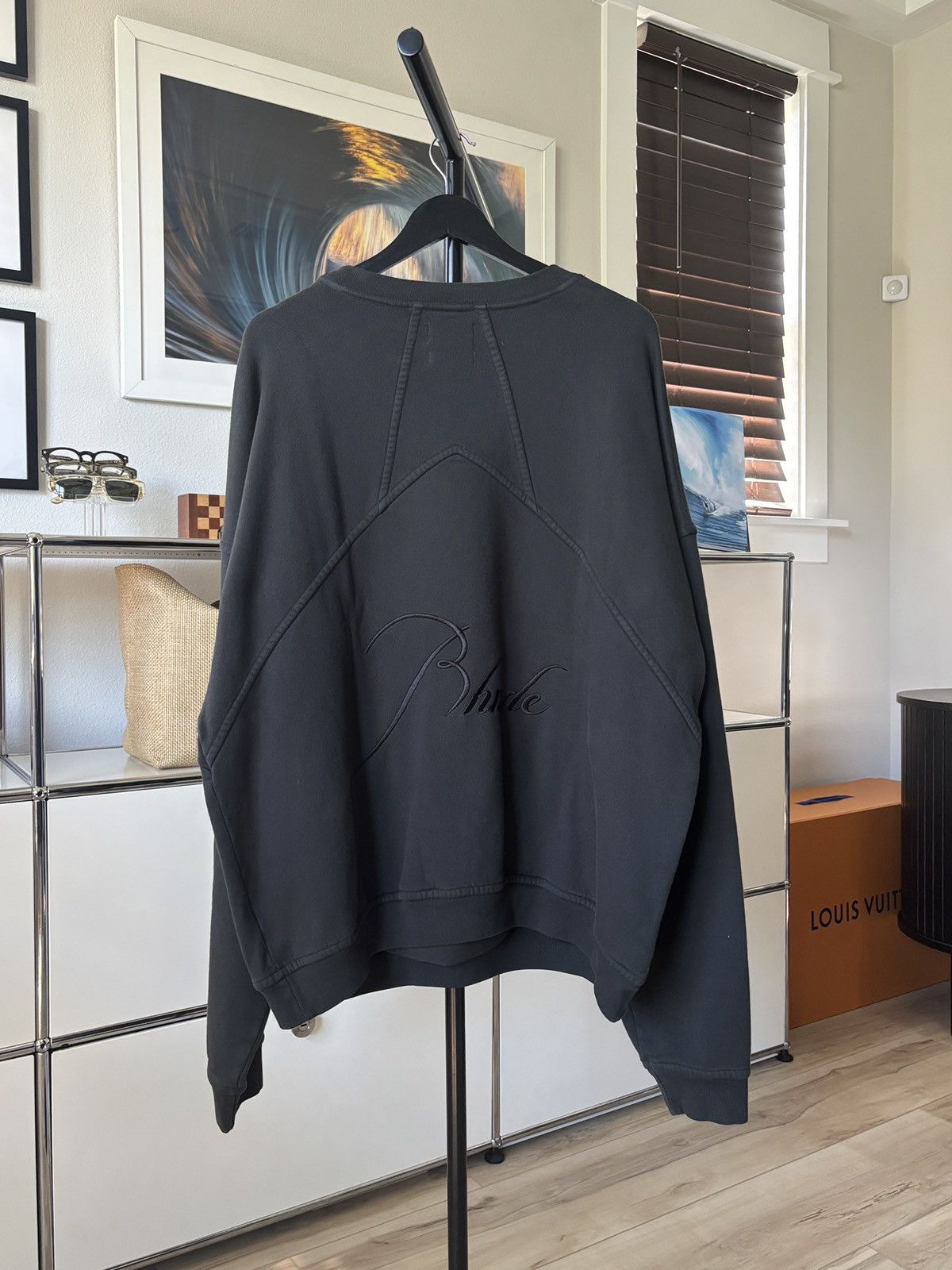 Rhude RHUDE THICK SCRIPT LOGO CREWNECK Size US L / EU 52-54 / 3 - 3 Thumbnail