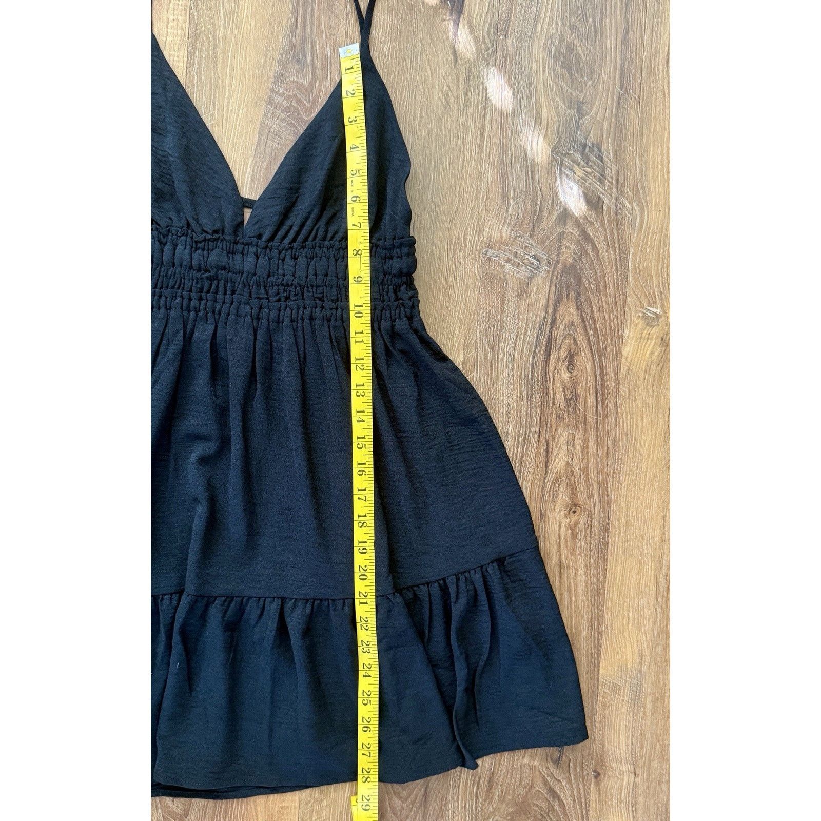 Other Inspired Hearts Black Mini Dress Sleeveless Smocked Casual Size XL / US 12-14 / IT 48-50 - 5 Thumbnail