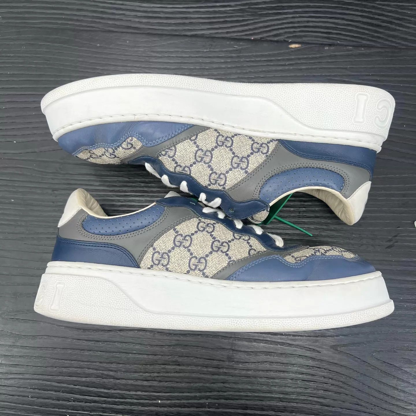 Gucci Gucci Cracker White Blue US8.5(42.5) Original Box Size US 9.5 / EU 42-43 - 3 Thumbnail