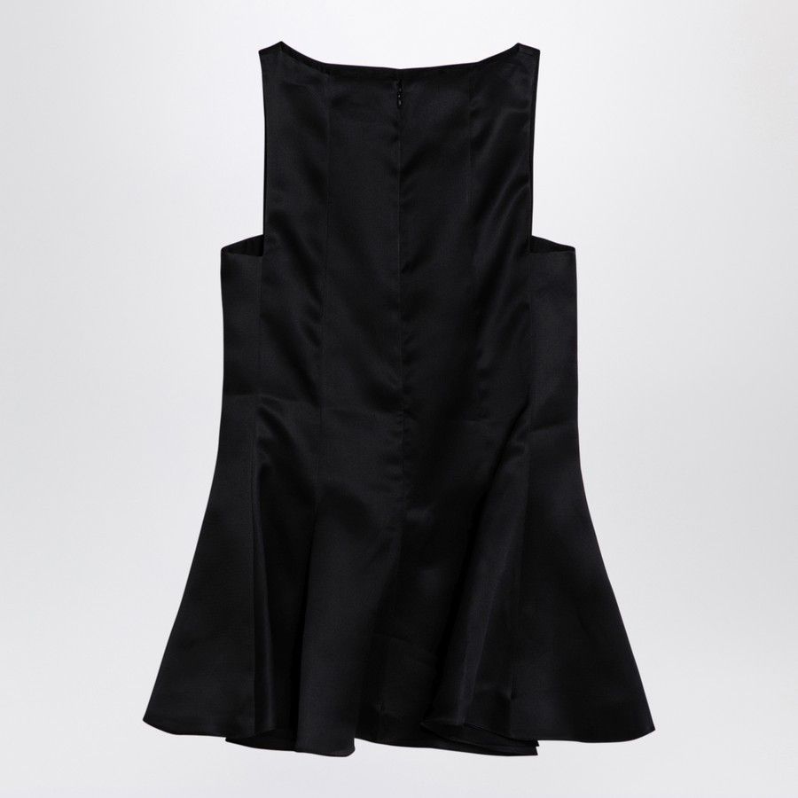 KHAITE o1d2blof0824 Silk Mini Mags Dress in Black Size M / US 6-8 / IT 42-44 - 2 Thumbnail
