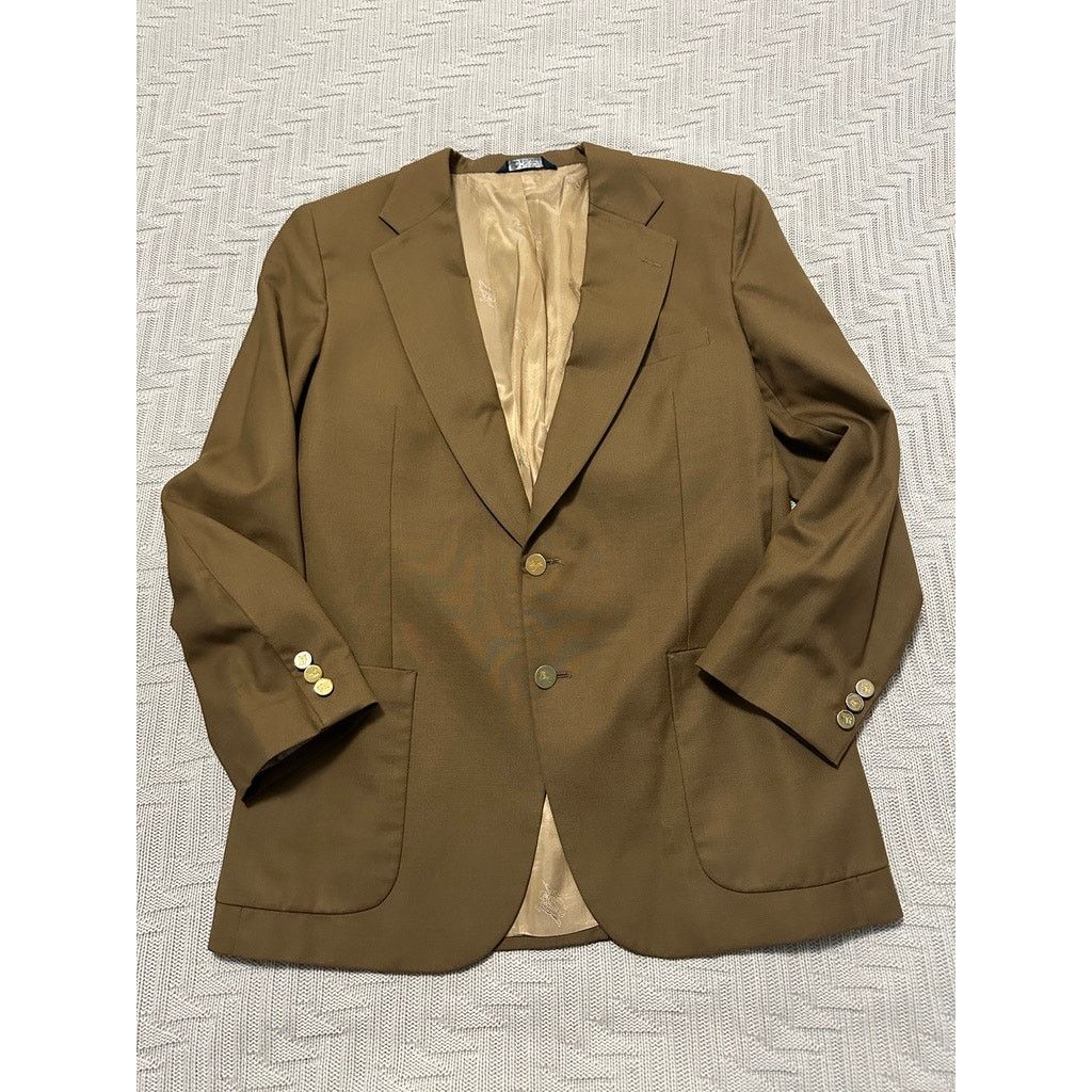 Burberry Vintage Burberry dark tan gold two button blazer size 40R Size 40R - 1 Thumbnail
