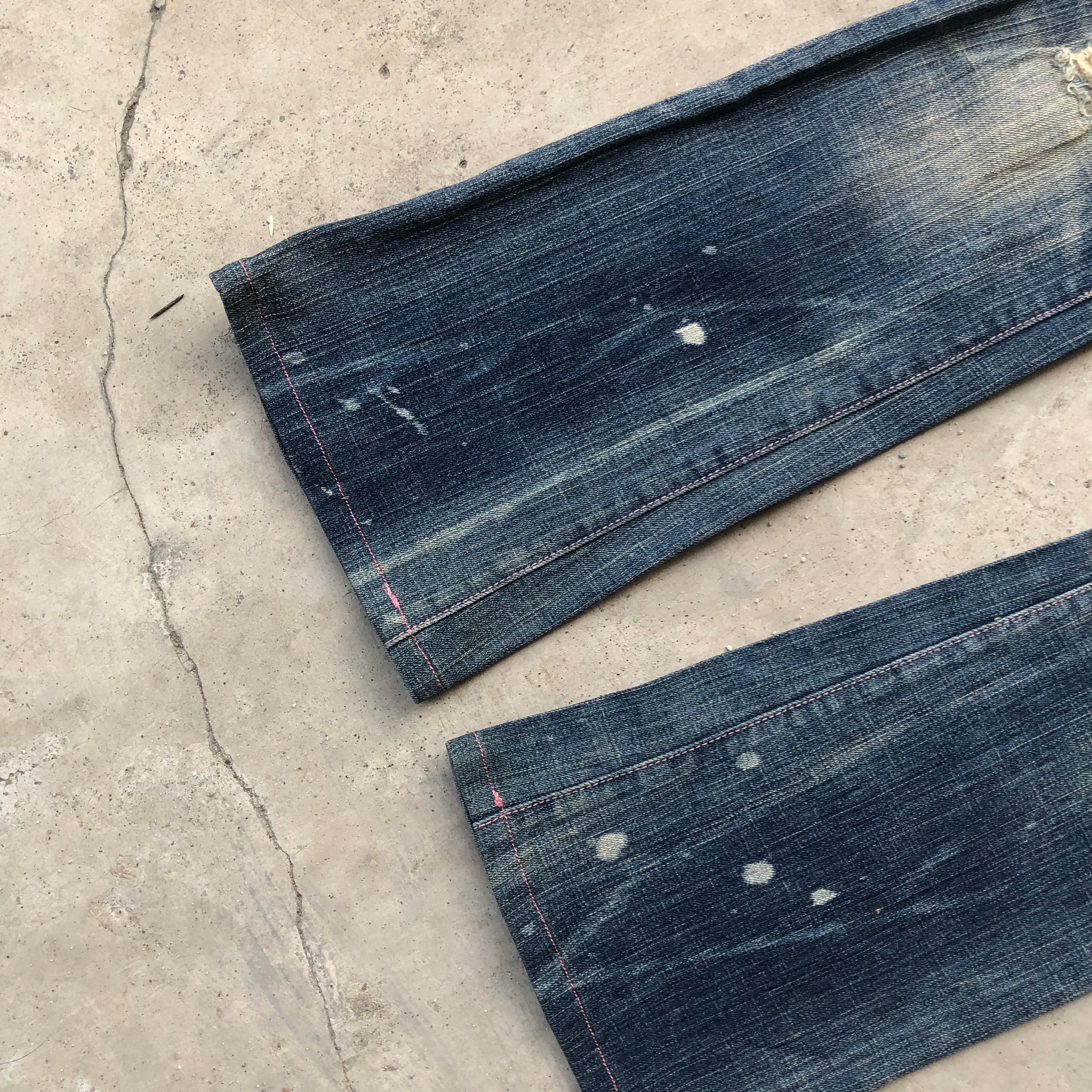 If Six Was Nine Parasuco Distressed Flared Jeans Size US 29 - 2 Thumbnail