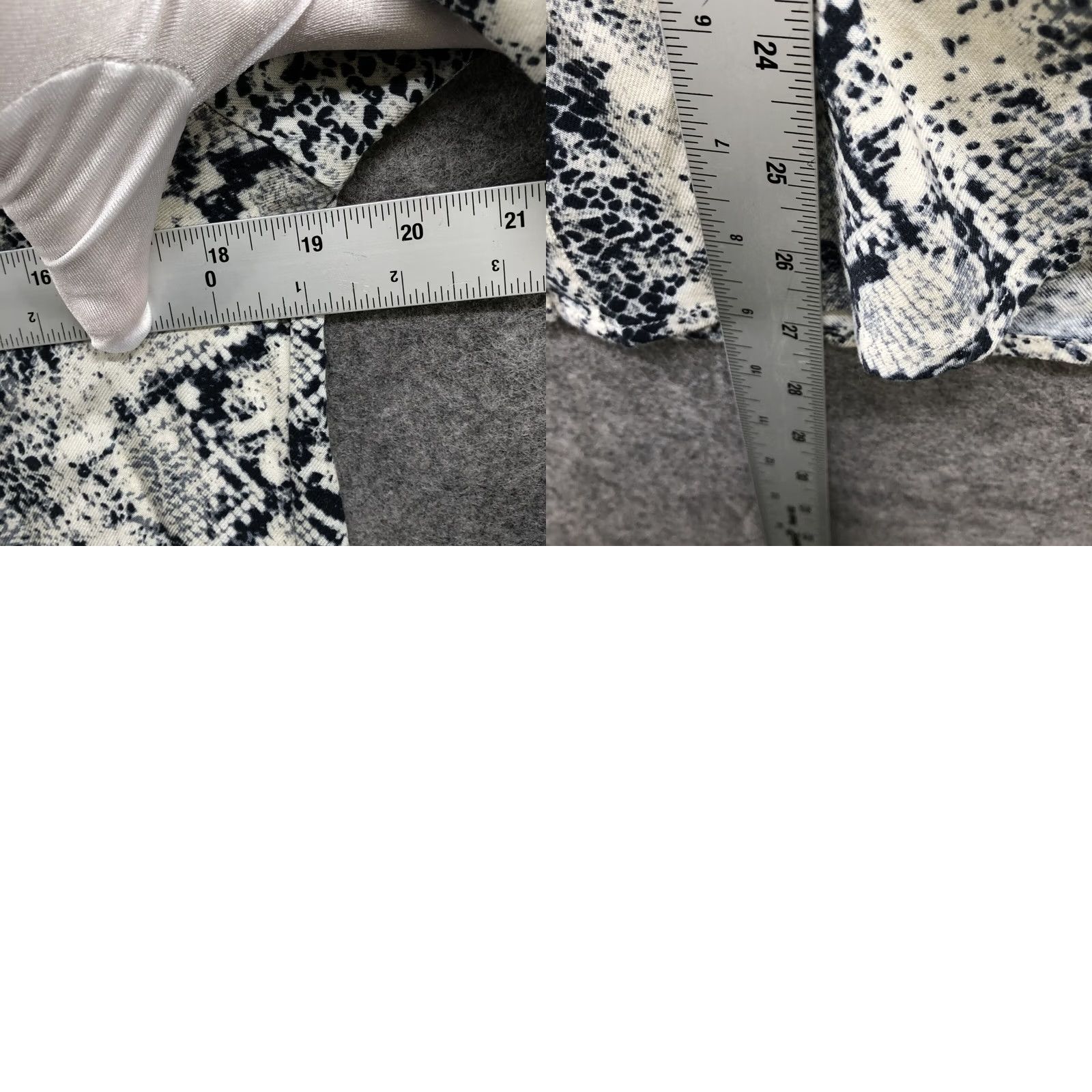 Joie JOIE Top Womens XS Roll Tab Sleeves Button Front V-Neck Snakeskin Print Blue Soft Size XS / US 0-2 / IT 36-38 - 8 Thumbnail