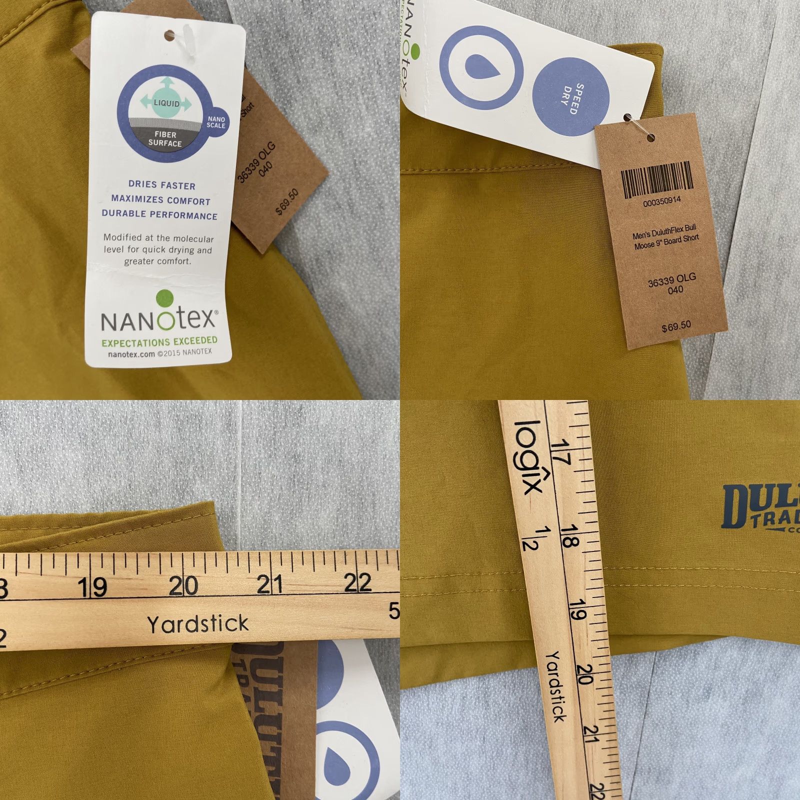 Duluth Trading Company Duluth Trading Shorts Board Shorts Mens 40 Yellow Bull Moose Flex 9" Quick Dry NEW Size US 40 / EU 56 - 8 Thumbnail