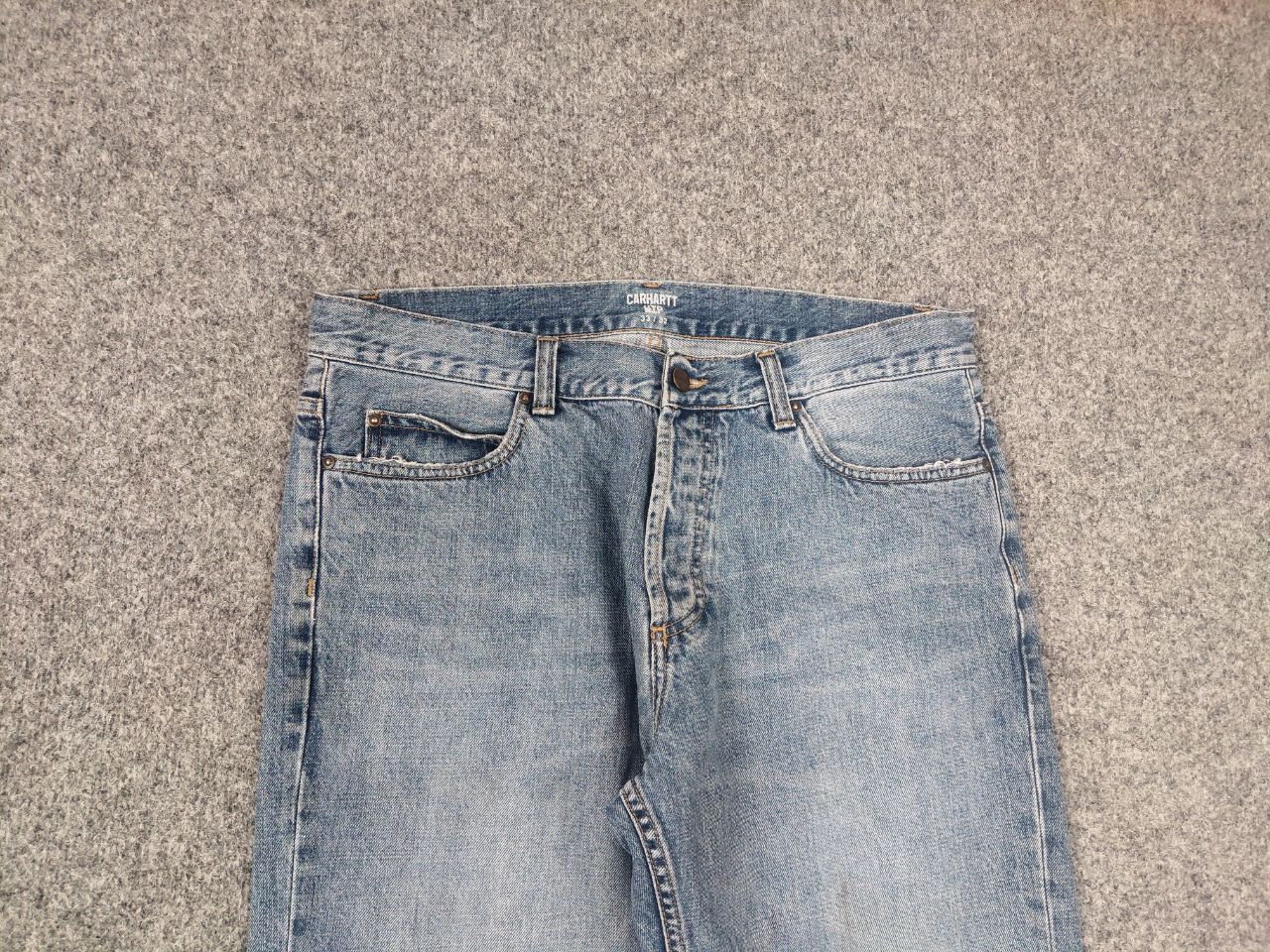 Carhartt Carhartt Wip Bexar Denim Faded Straight Jeans Vintage Style Size US 33 - 4 Thumbnail
