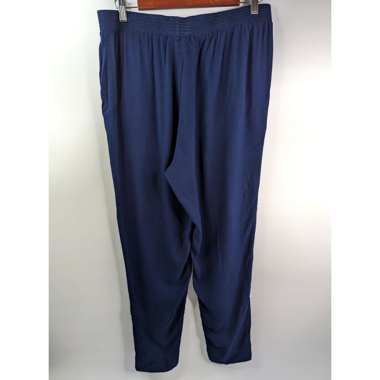 Soft Surroundings Soft Surroundings Pants Women's Regular Skinny Pull On Navy Blue Rayon Blend Stretch Knit Size Medium Size 32" / US 10 / IT 46 - 4 Thumbnail