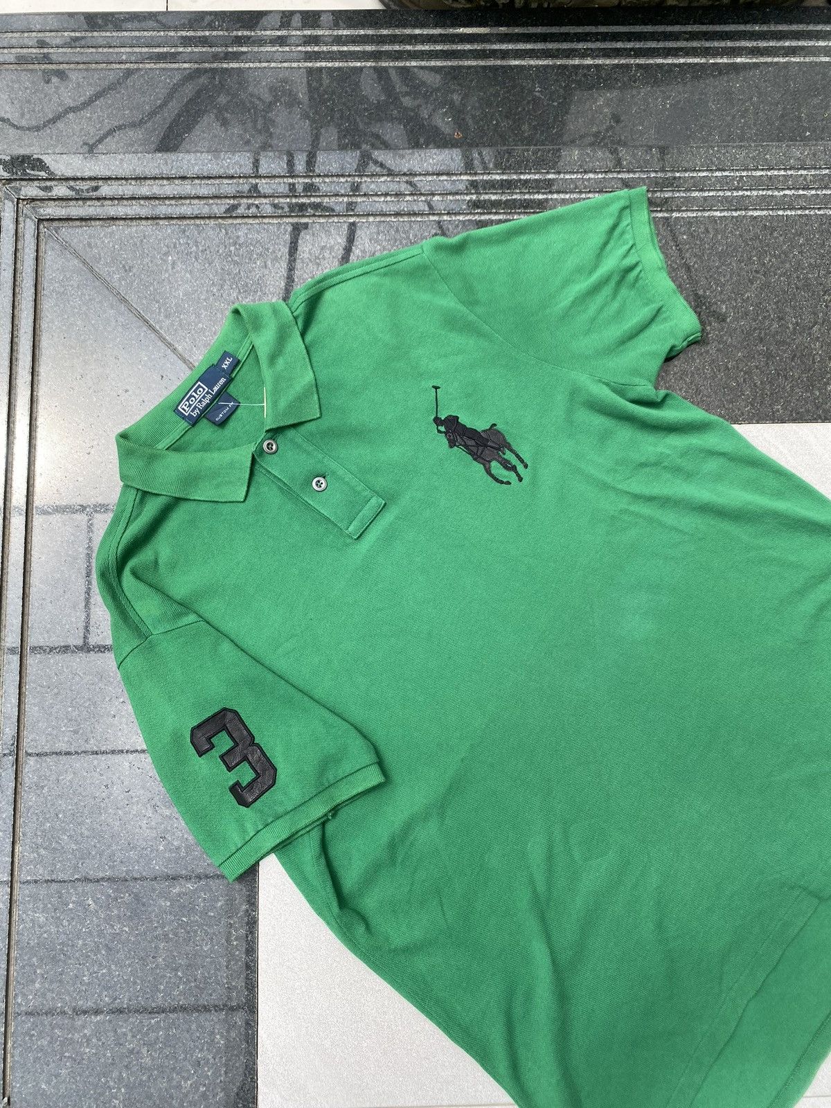 Polo Ralph Lauren × Vintage 90’s POLO RL RARE THREE LOGO Y2K RETRO POLO TEE TSHIRT Size US XXL / EU 58 / 5 - 6 Thumbnail
