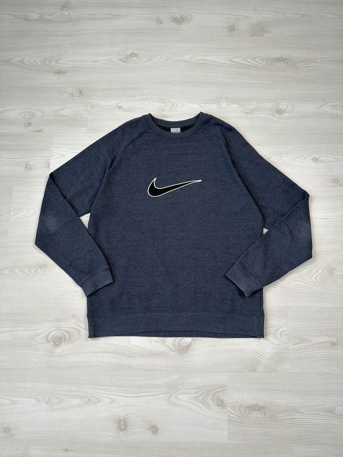 Nike × Vintage Vintage Y2k Nike Sweatshirt Big Swoosh Logo Size US XL / EU 56 / 4 - 2 Thumbnail