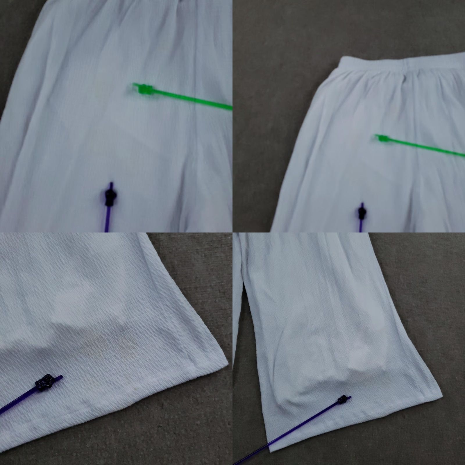Vintage Michele B Pants Womens Large White Wide-Leg Lined Pull On Casual Cropped Size 36" / US 14 / IT 50 - 11 Thumbnail