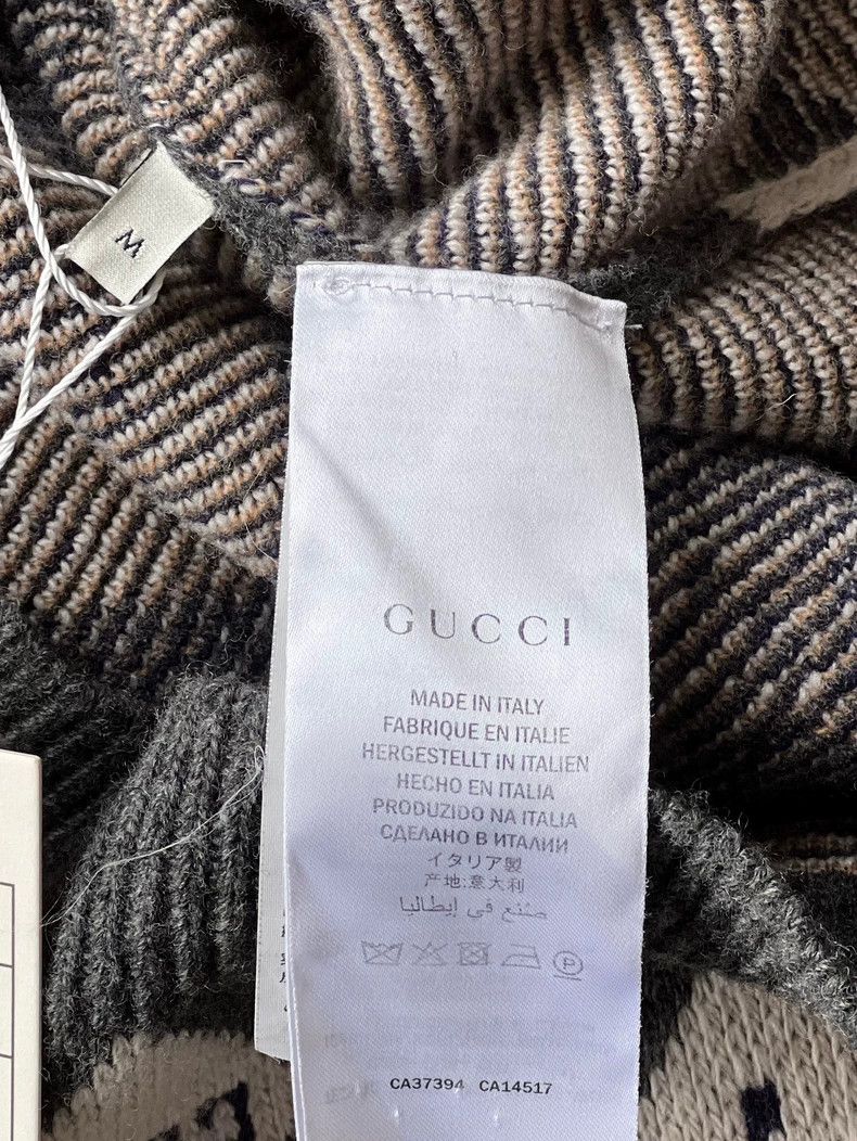 Gucci Gucci Color-blocked warhorse V-neck wool long-sleeved swea Size US M / EU 48-50 / 2 - 4 Thumbnail