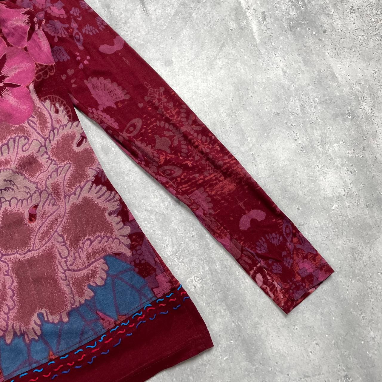 Desigual Desigual Y2K Long Sleeve Top Women’s Red/ Pink Size S Size S / US 4 / IT 40 - 19 Thumbnail