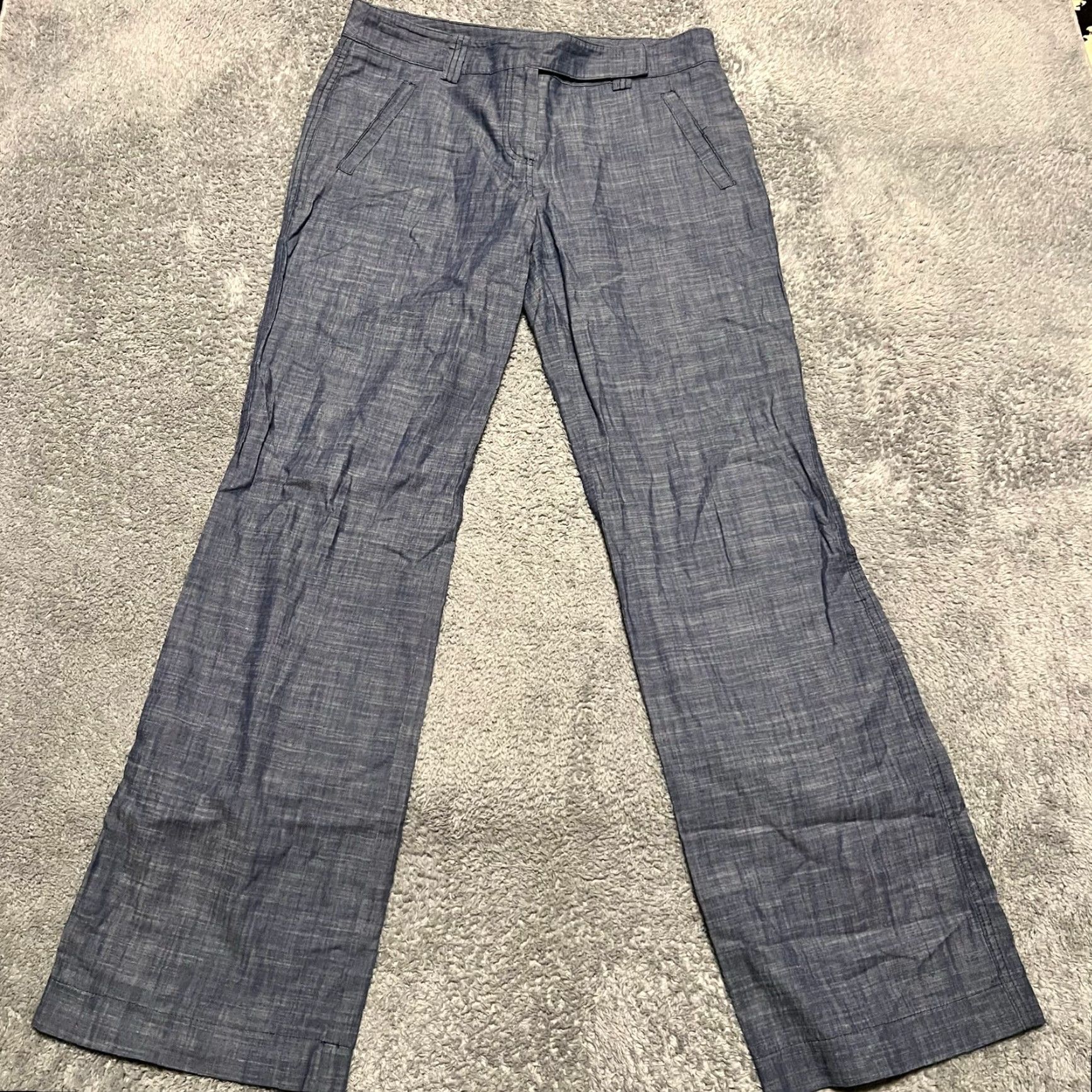 Trina Turk Trina Turk Pants Womens Dress Blue 6 Regular Wide Straight Leg Long 33x33.5 Womens Size 28" / US 6 / IT 42 - 2 Thumbnail