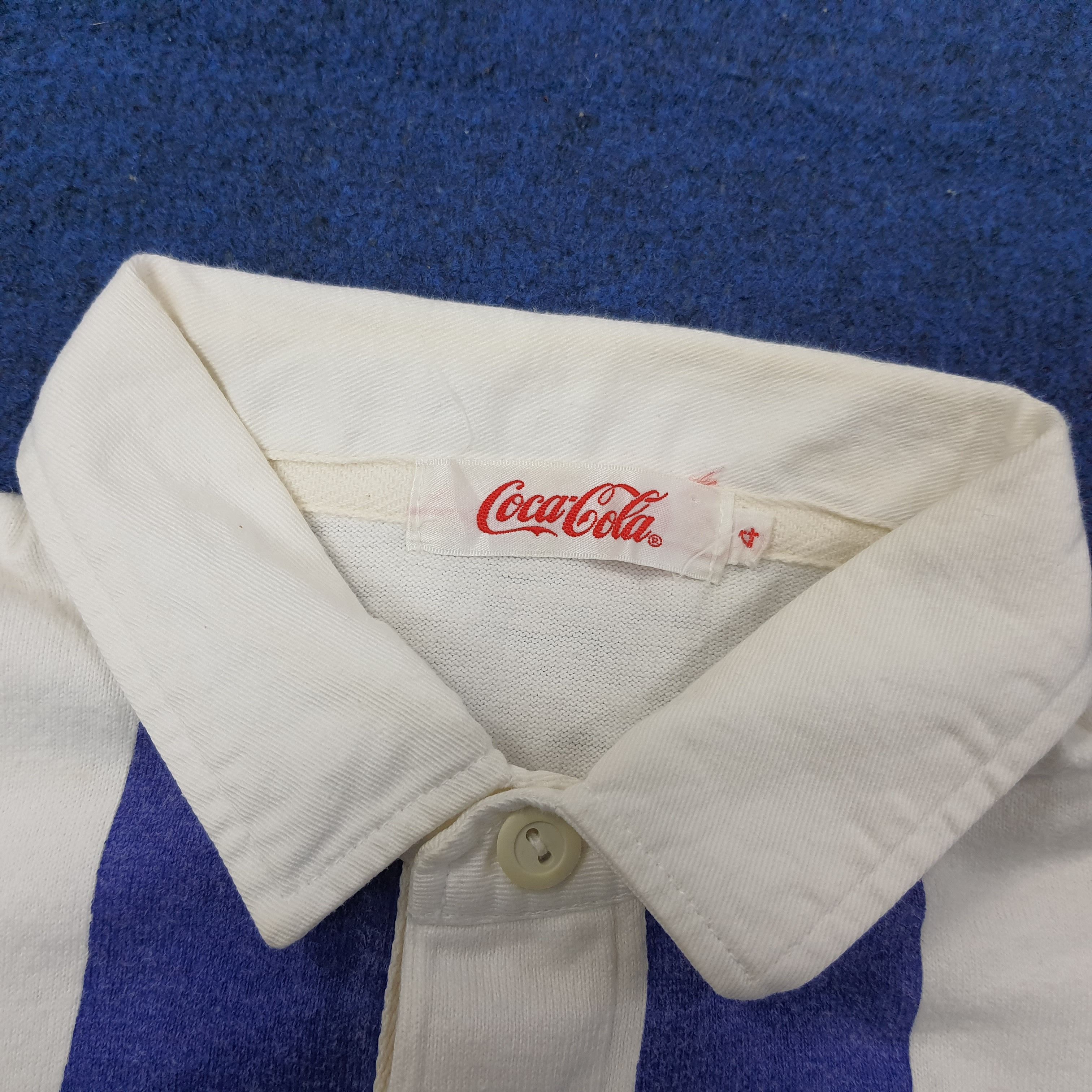 Coca Cola Vintage Coca Cola Stripes Polo Shirt C267N38 Size US L / EU 52-54 / 3 - 4 Thumbnail