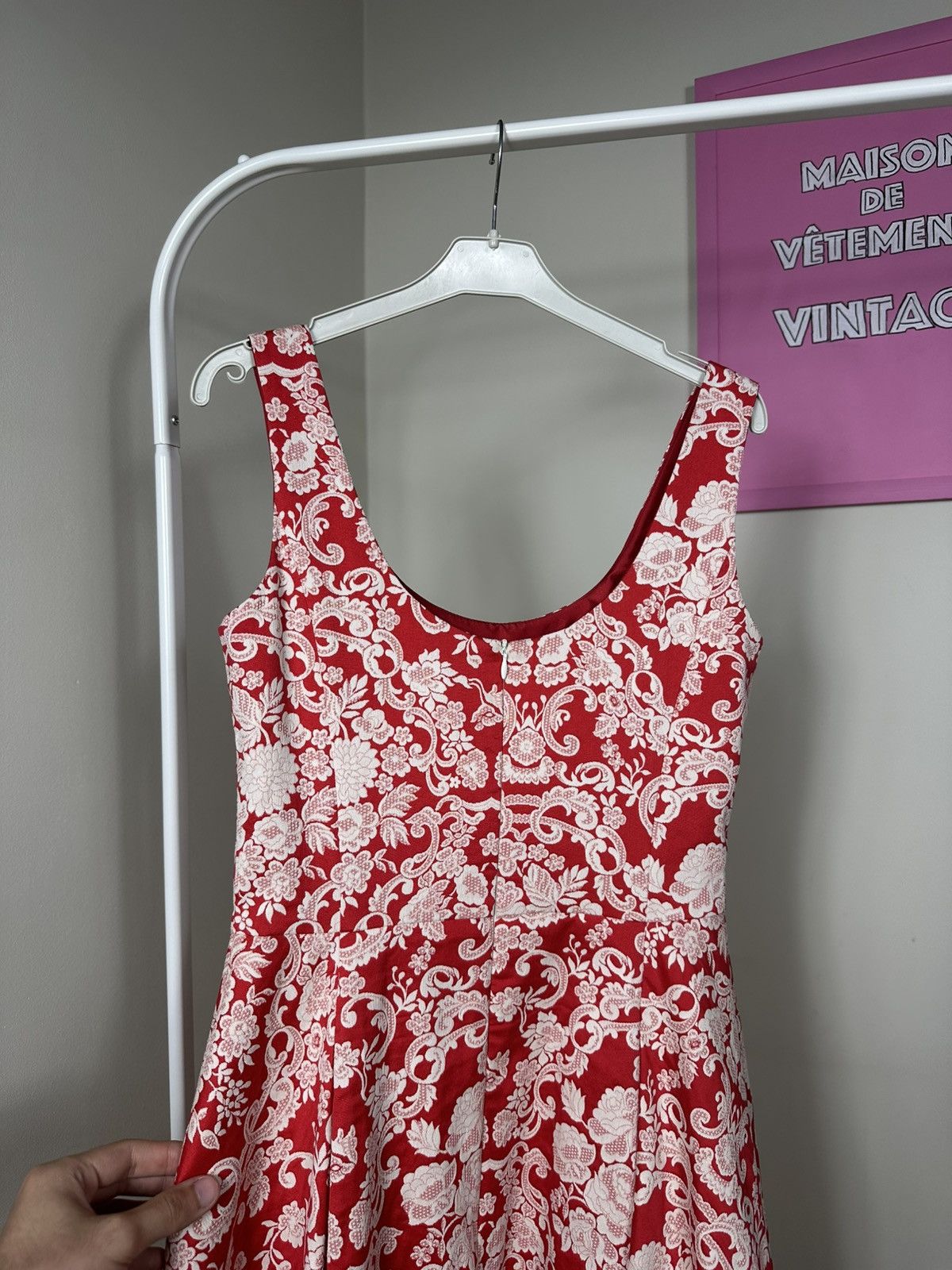 Other Susanne Spatt Classic Label Dress Flared Jacquard Floral Size S / US 4 / IT 40 - 11 Thumbnail