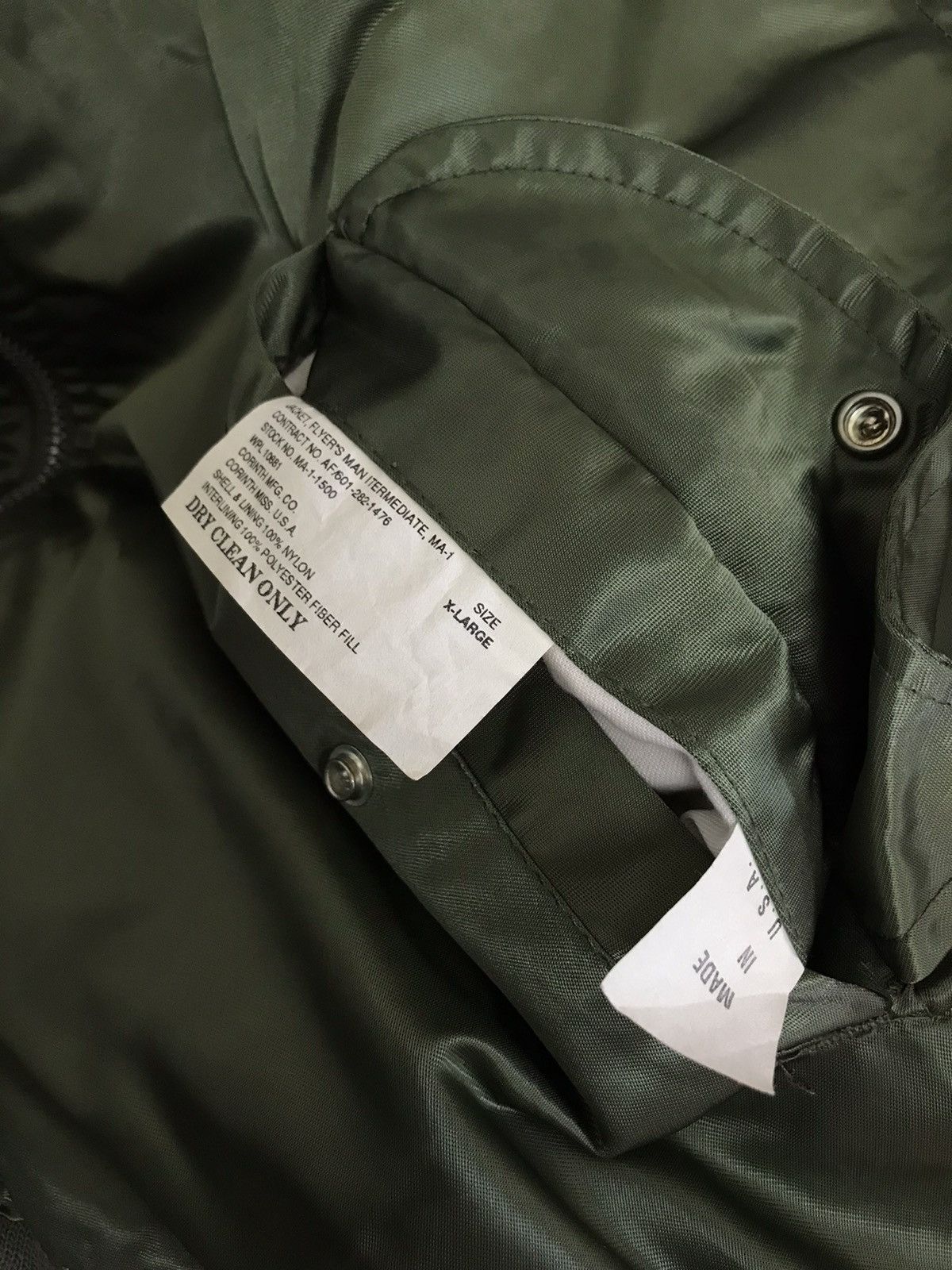 Vintage Vintage 80s Contra Bass MA-1 Military Bomber Jacket Size US XL / EU 56 / 4 - 14 Thumbnail