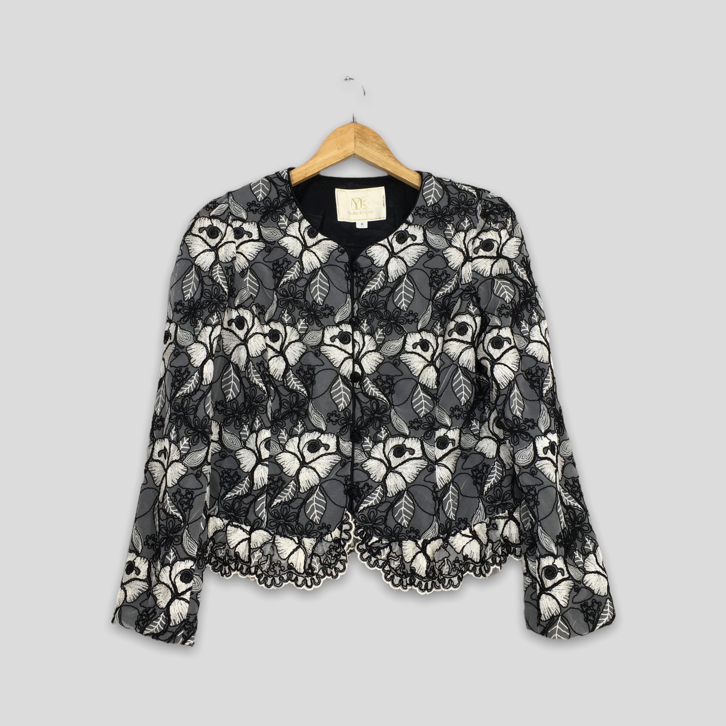 Designer × If Six Was Nine × Yoshiyuki Konishi Yukiko Kimijima Beauty Floral Embroidered Women Jacket Size S / US 4 / IT 40 - 1 Thumbnail