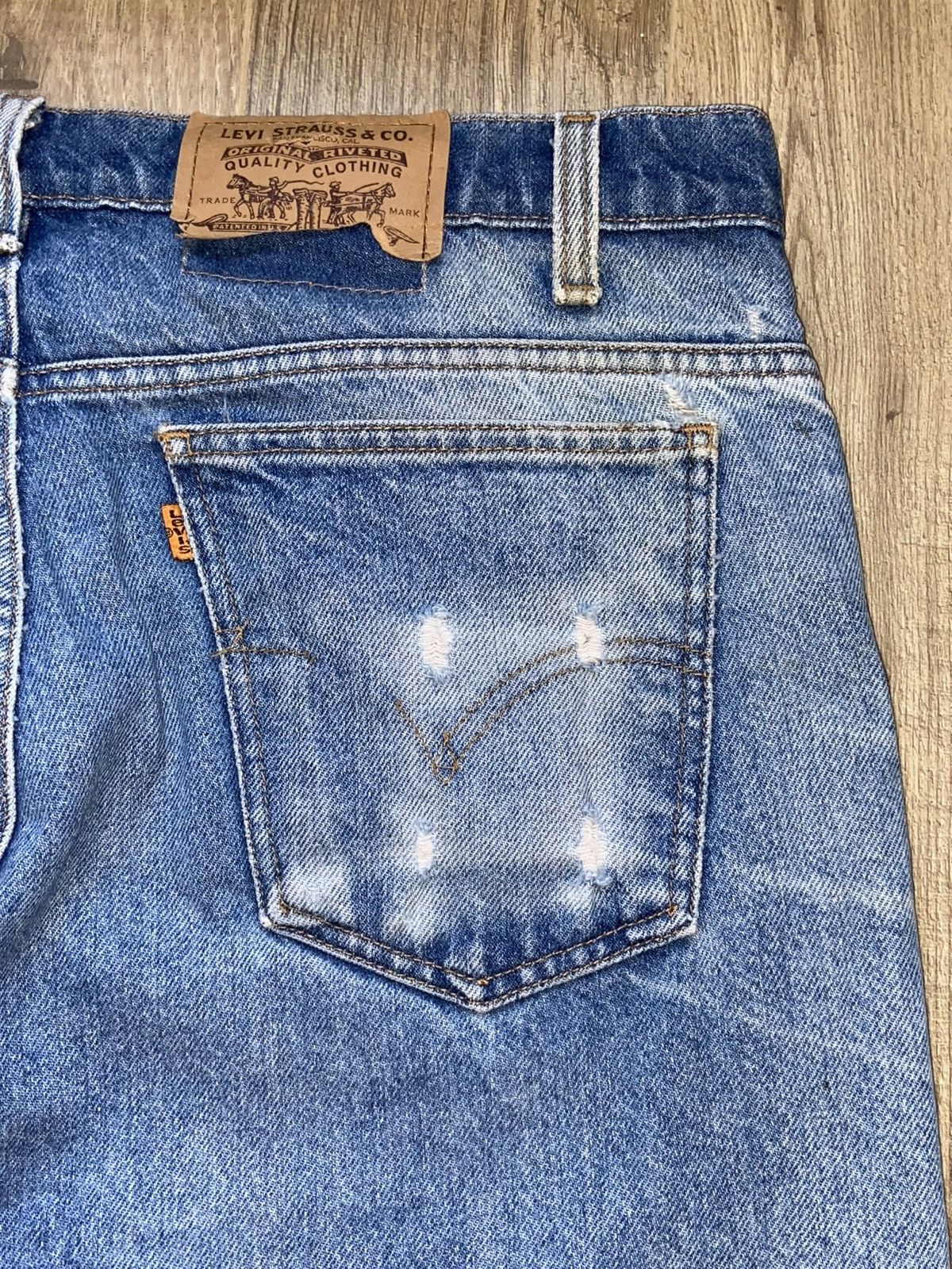 Levi's Vintage Levi’s FADED 505 Orange Tab 1996 Jeans 36x29.5 90s Size US 36 / EU 52 - 4 Thumbnail
