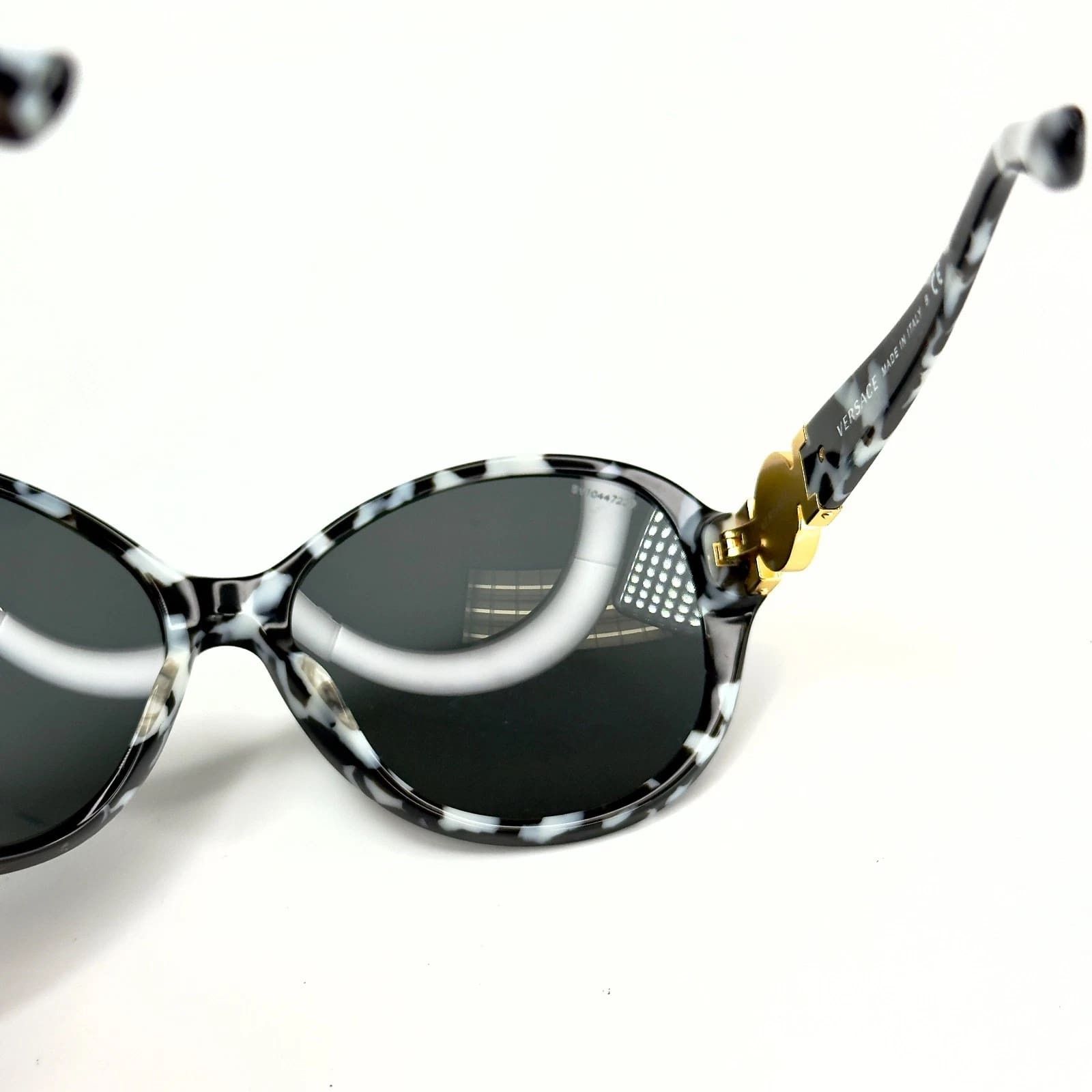 Versace VERSACE VE4261 Oversized 4261 Black White Chain Sunglasses Size ONE SIZE - 5 Thumbnail