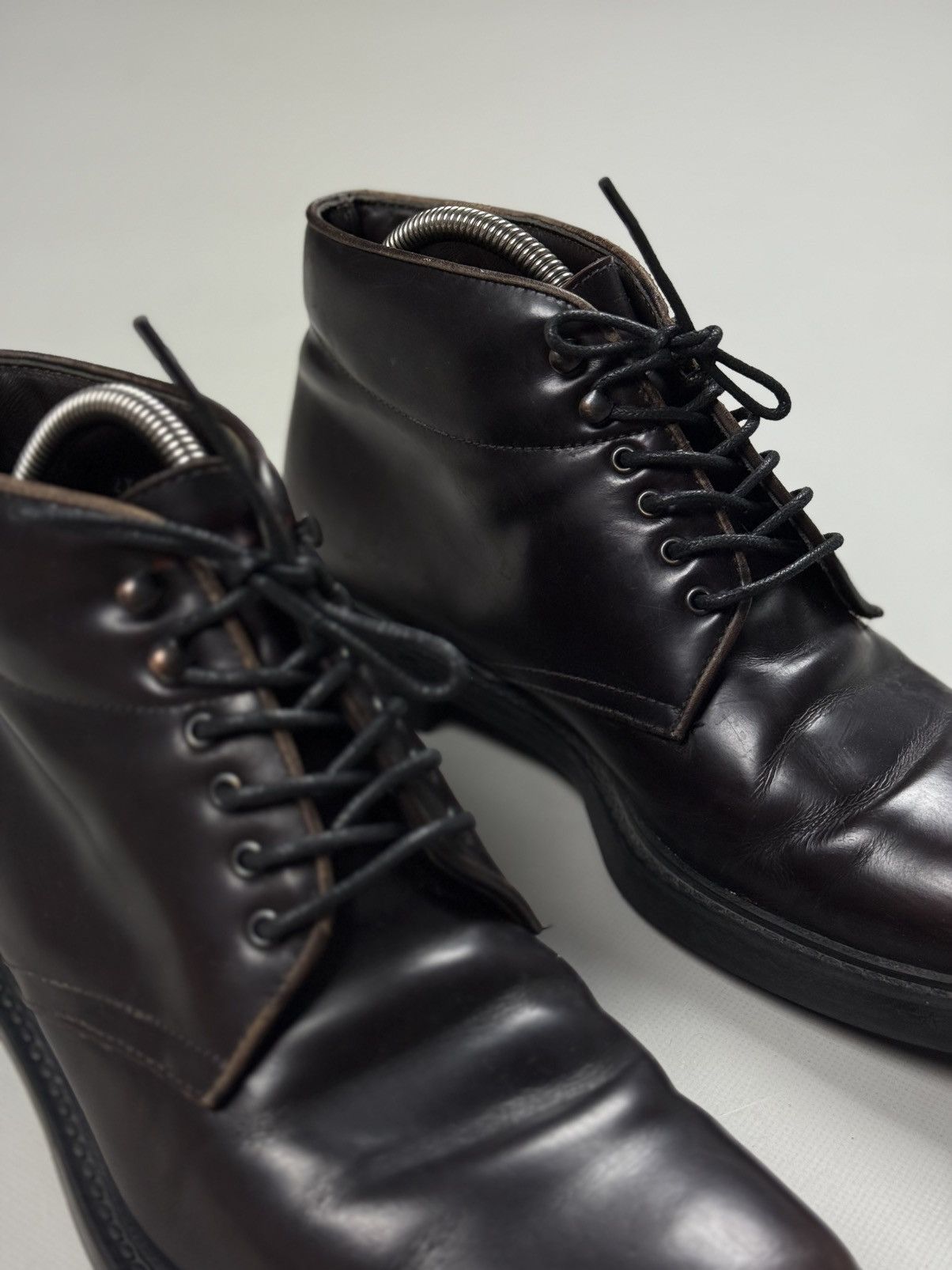 Prada Prada Men’s Leather Lace Up Boots Shoes Size UK 7.5 / US 8.5 Size US 8.5 / EU 41-42 - 3 Thumbnail