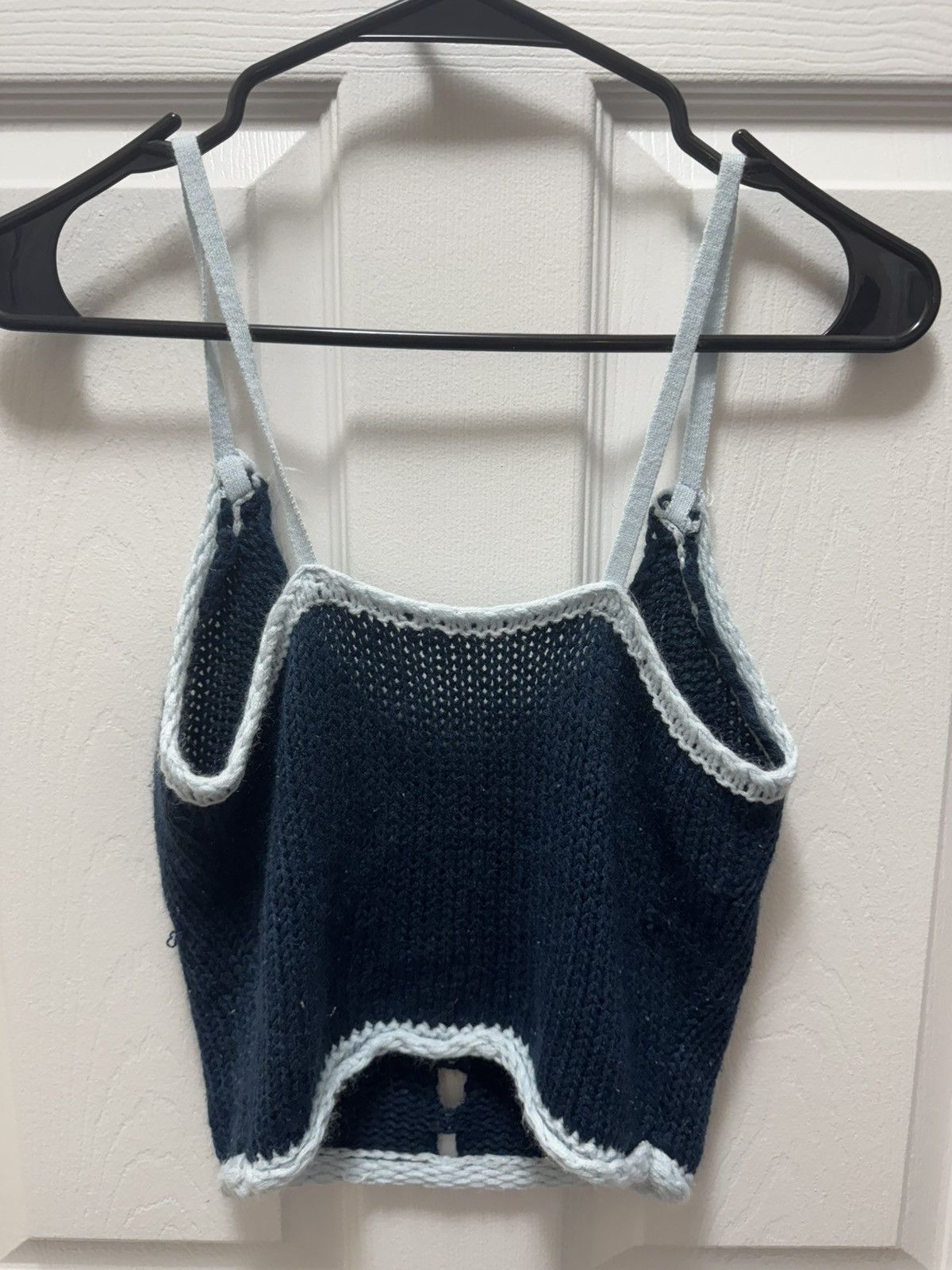 Custommade Custom Knitted Yarn Top Blue Cozy Womens Size M / US 6-8 / IT 42-44 - 2 Thumbnail