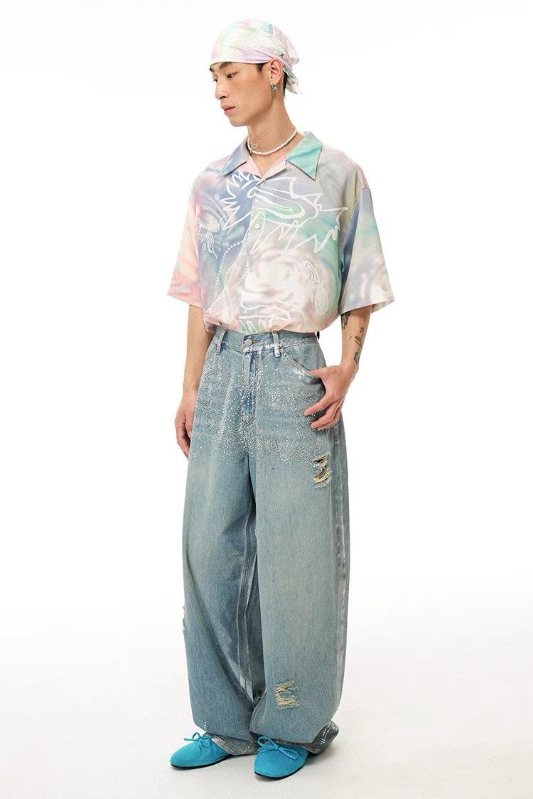 Other Graffiti Carton Button Up Short Sleeve Shirt Size US M / EU 48-50 / 2 - 6 Thumbnail